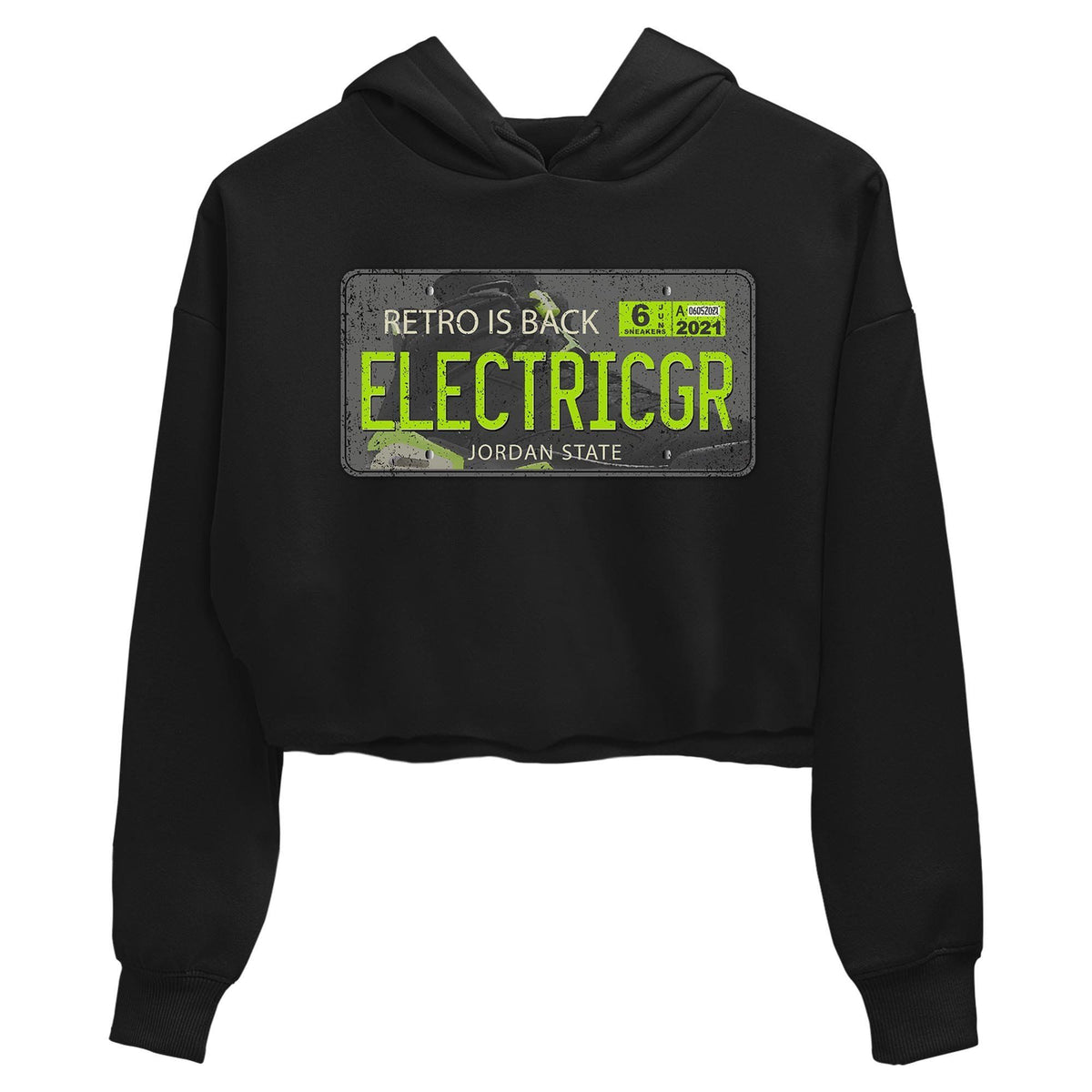 Jordan 6 Electric Green Sneaker Matching T-Shirt Jordan Plate Sneaker Tees Jordan 6 Electric Green Sneaker Release Tees Women's Shirts