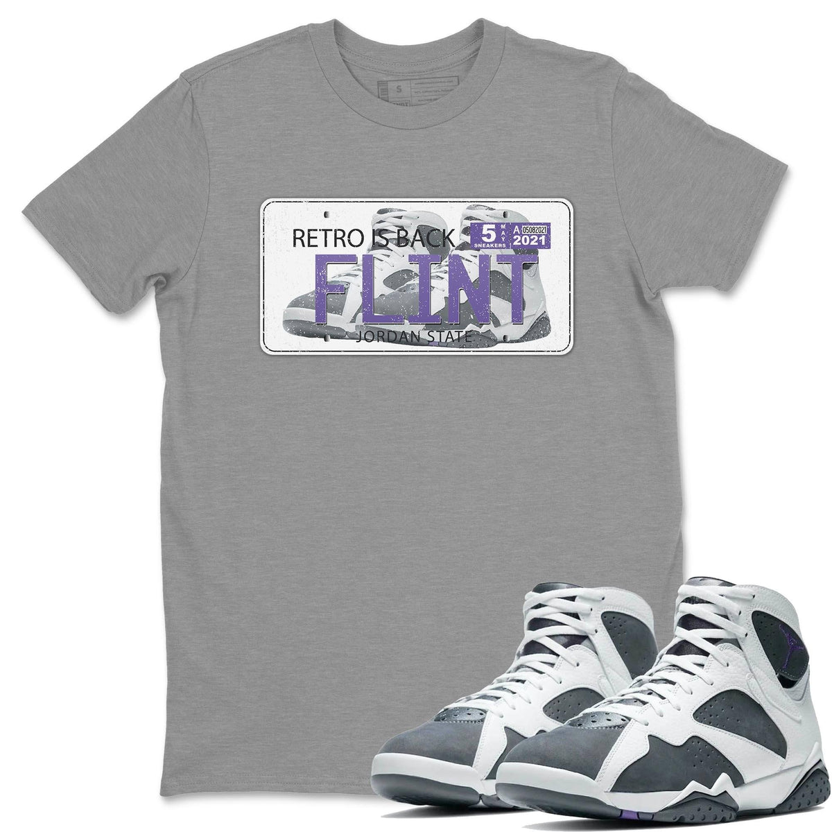 Jordan 7 Flint Shirt To Match Jordans Jordan Plate Sneaker Tees Jordan 7 Flint Drip Gear Zone Sneaker Matching Clothing Unisex Shirts