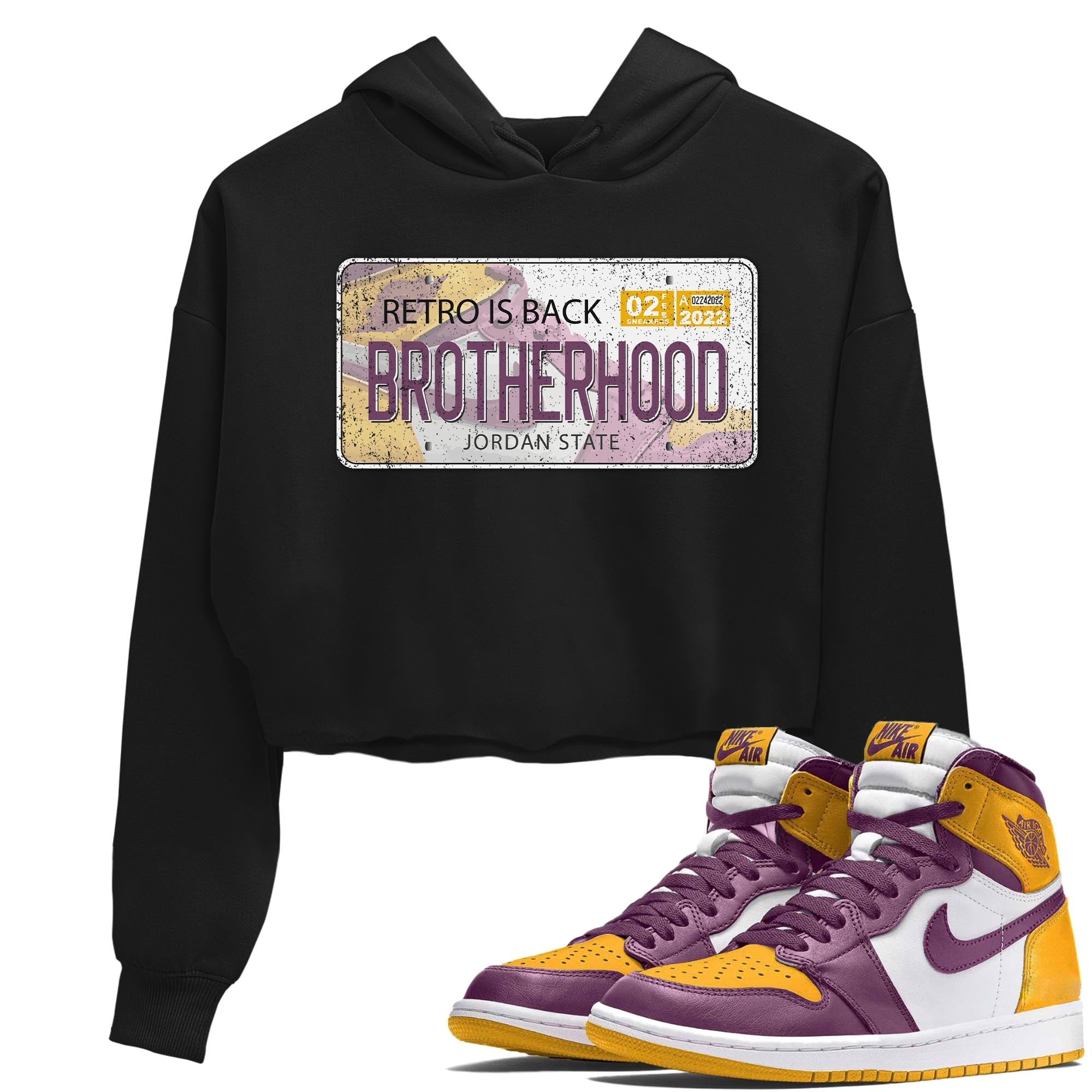 Jordan 1 Brotherhood Sneaker Matching T-Shirt Jordan Plate Sneaker Tees Jordan 1 Brotherhood Sneaker Release Tees Women's Shirts