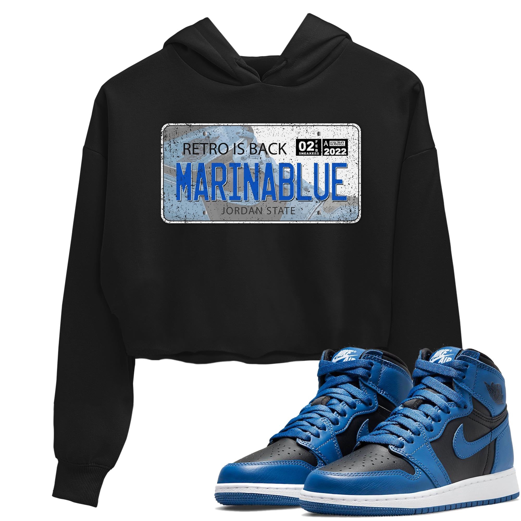 Jordan 1 Dark Marina Blue Sneaker Matching T-Shirt Jordan Plate Sneaker Tees Jordan 1 Dark Marina Blue Sneaker Release Tees Women's Shirts