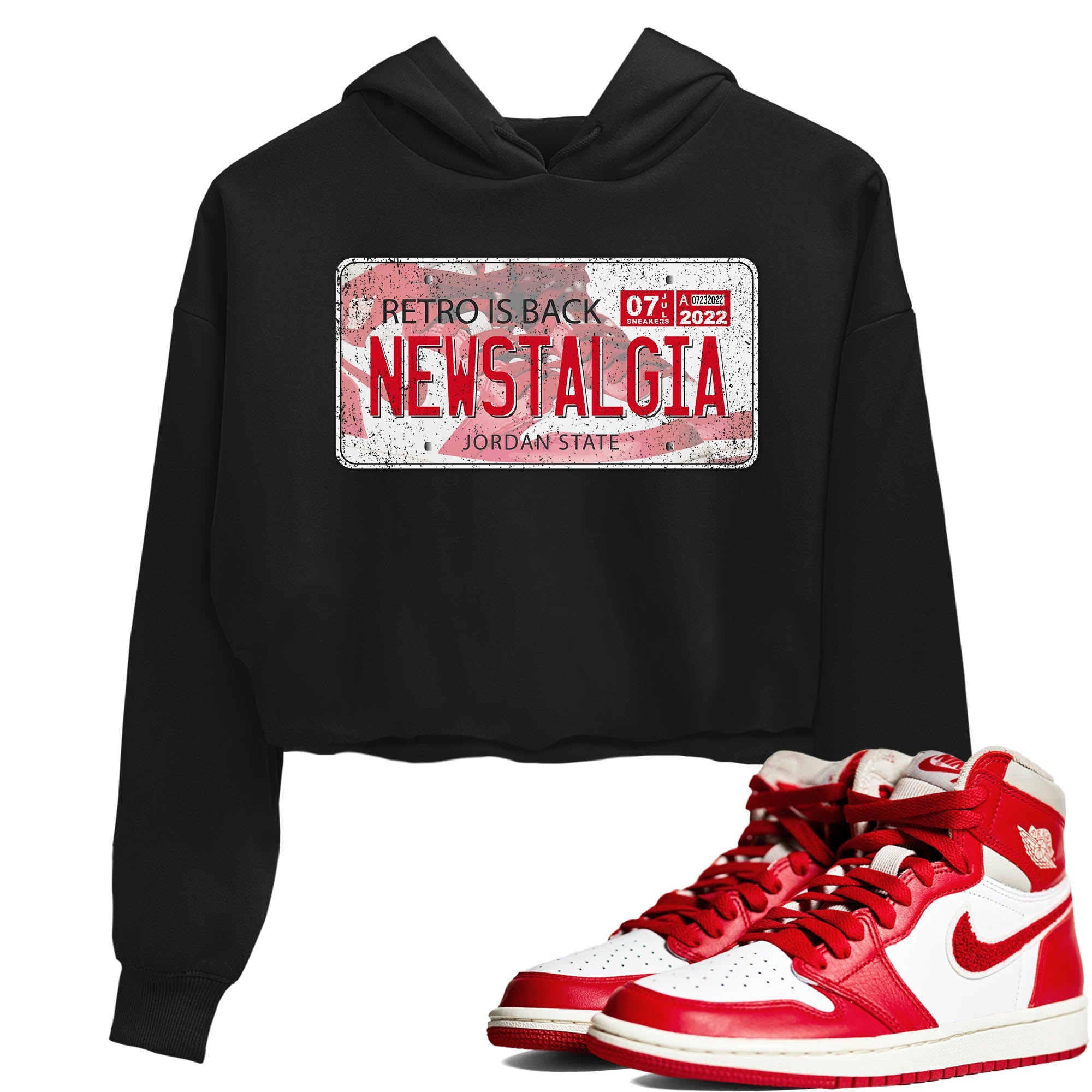 Jordan 1 Newstalgia Sneaker Matching T-Shirt Jordan Plate Sneaker Tees Jordan 1 Newstalgia Sneaker Release Tees Women's Shirts