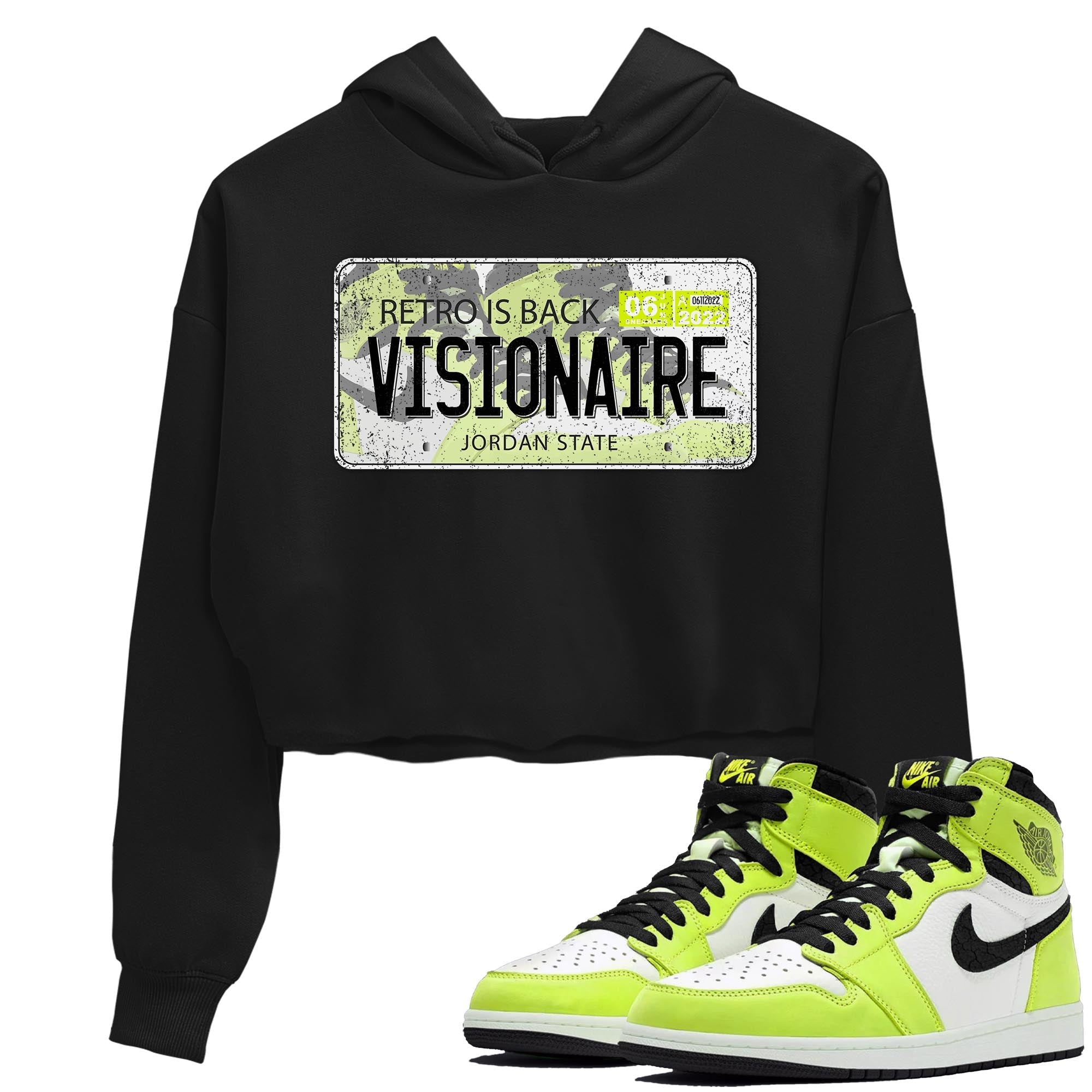 Jordan 1 Visionaire Sneaker Matching T-Shirt Jordan Plate Sneaker Tees Jordan 1 Visionaire Sneaker Release Tees Women's Shirts