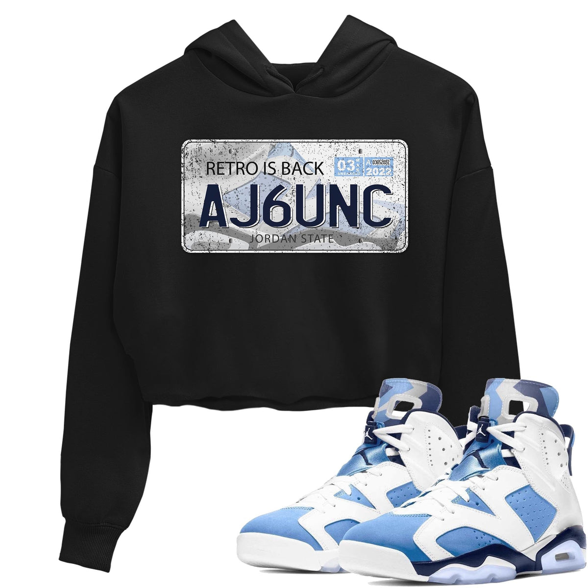 Jordan 6 UNC Shirt To Match Jordans Jordan Plate Sneaker Tees Jordan 6 UNC Drip Gear Zone Sneaker Matching Clothing Women's Shirts