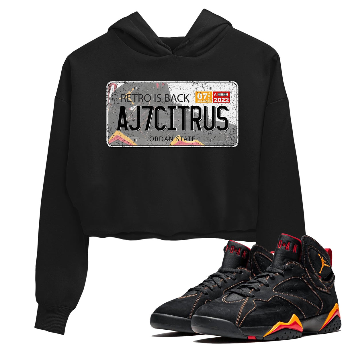 Jordan 7 Citrus Shirt To Match Jordans Jordan Plate Sneaker Tees Jordan 7 Citrus Drip Gear Zone Sneaker Matching Clothing Women's Shirts