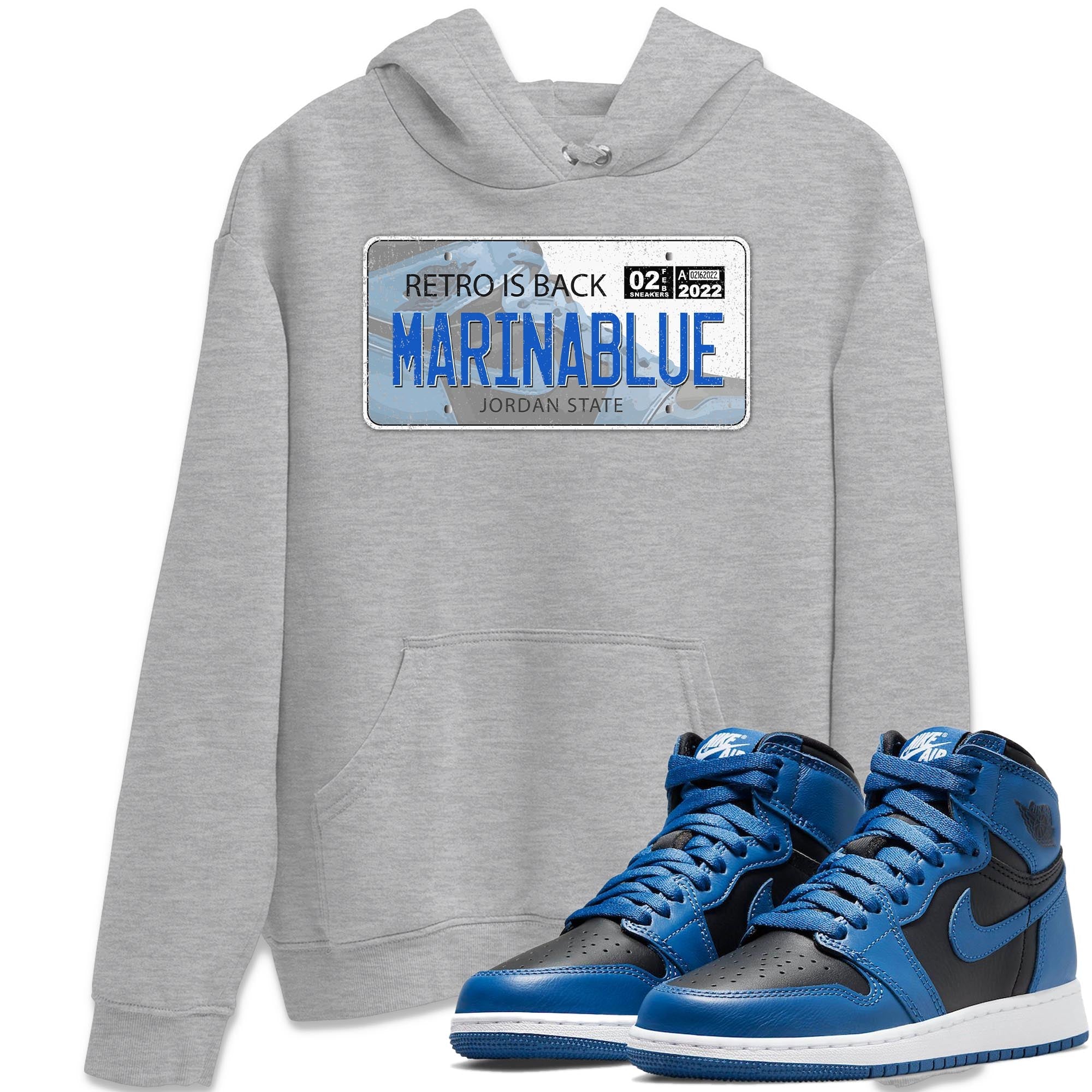 Jordan 1 Dark Marina Blue Sneaker Matching T-Shirt Jordan Plate Sneaker Tees Jordan 1 Dark Marina Blue Sneaker Release Tees Crew Neck Tees