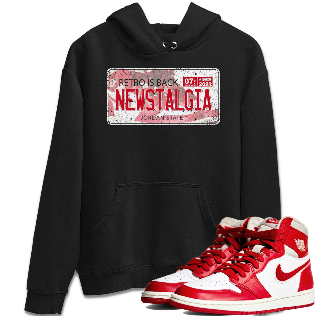 Jordan 1 Newstalgia Sneaker Matching T-Shirt Jordan Plate Sneaker Tees Jordan 1 Newstalgia Sneaker Release Tees Crew Neck Tees