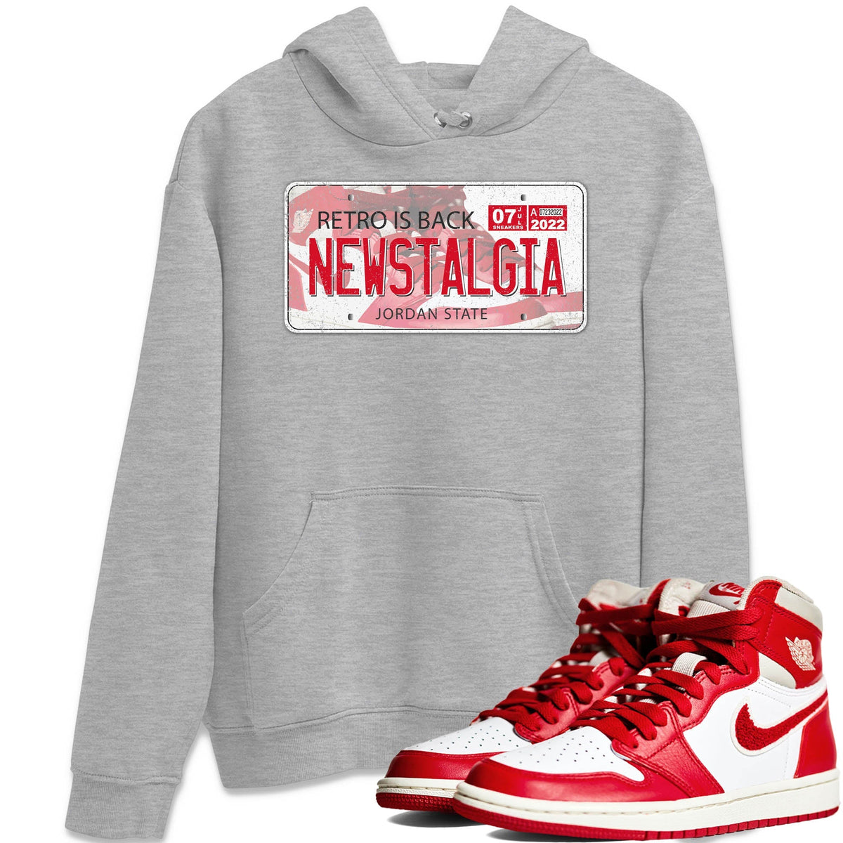Jordan 1 Newstalgia Sneaker Matching T-Shirt Jordan Plate Sneaker Tees Jordan 1 Newstalgia Sneaker Release Tees Crew Neck Tees