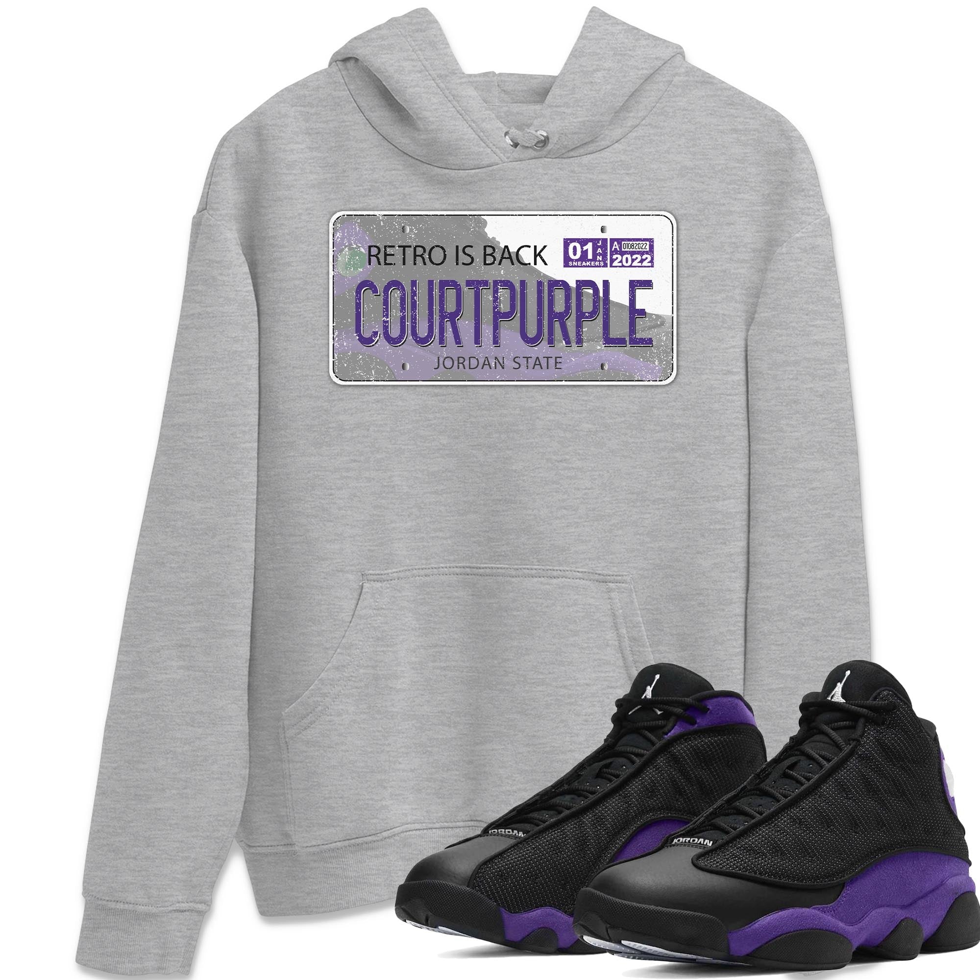 Jordan 13 Court Purple Shirt To Match Jordans Jordan Plate Sneaker Tees Jordan 13 Court Purple Drip Gear Zone Sneaker Matching Clothing Unisex Shirts