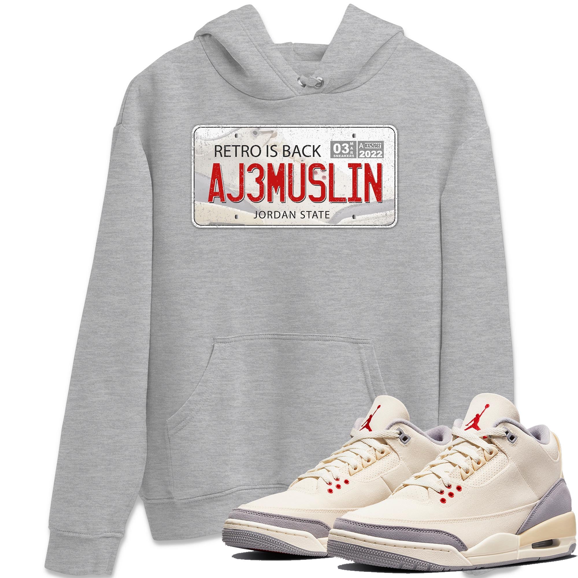 Jordan 3 Muslin Shirt To Match Jordans Jordan Plate Sneaker Tees Jordan 3 Muslin Drip Gear Zone Sneaker Matching Clothing Unisex Shirts