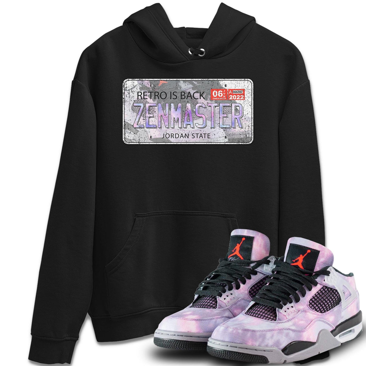 Jordan 4 Zen Master Sneaker Matching T-Shirt Jordan Plate Sneaker Tees Jordan 4 Zen Master Sneaker Release Tees Crew Neck Tees