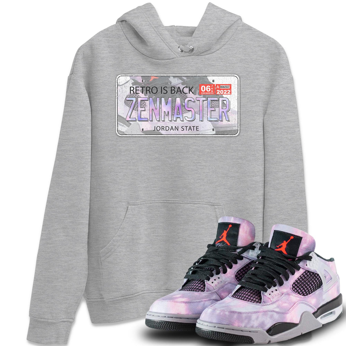 Jordan 4 Zen Master Sneaker Matching T-Shirt Jordan Plate Sneaker Tees Jordan 4 Zen Master Sneaker Release Tees Crew Neck Tees