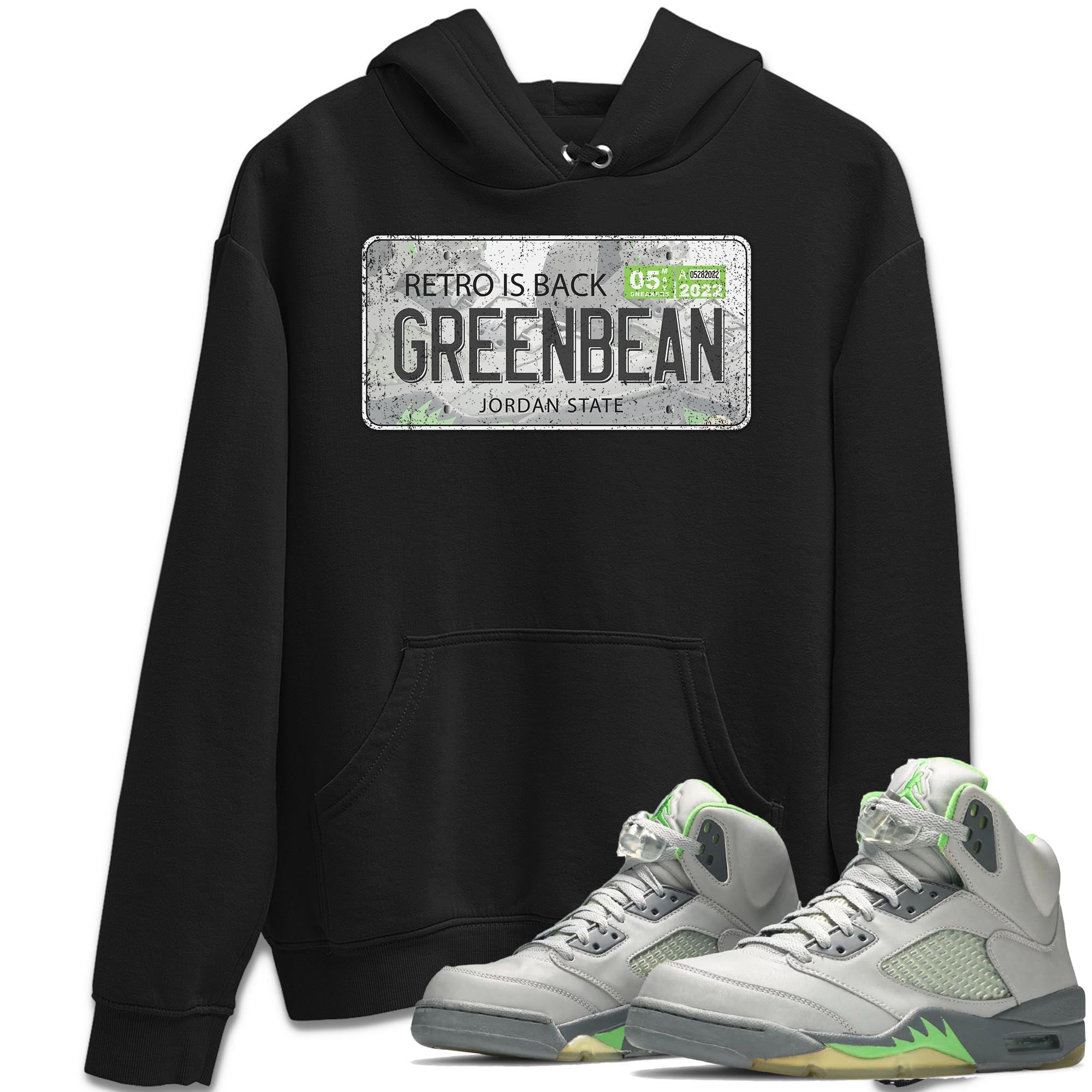 Jordan 5 Green Bean Sneaker Matching T-Shirt Jordan Plate Sneaker Tees Jordan 5 Green Bean Sneaker Release Tees Crew Neck Tees