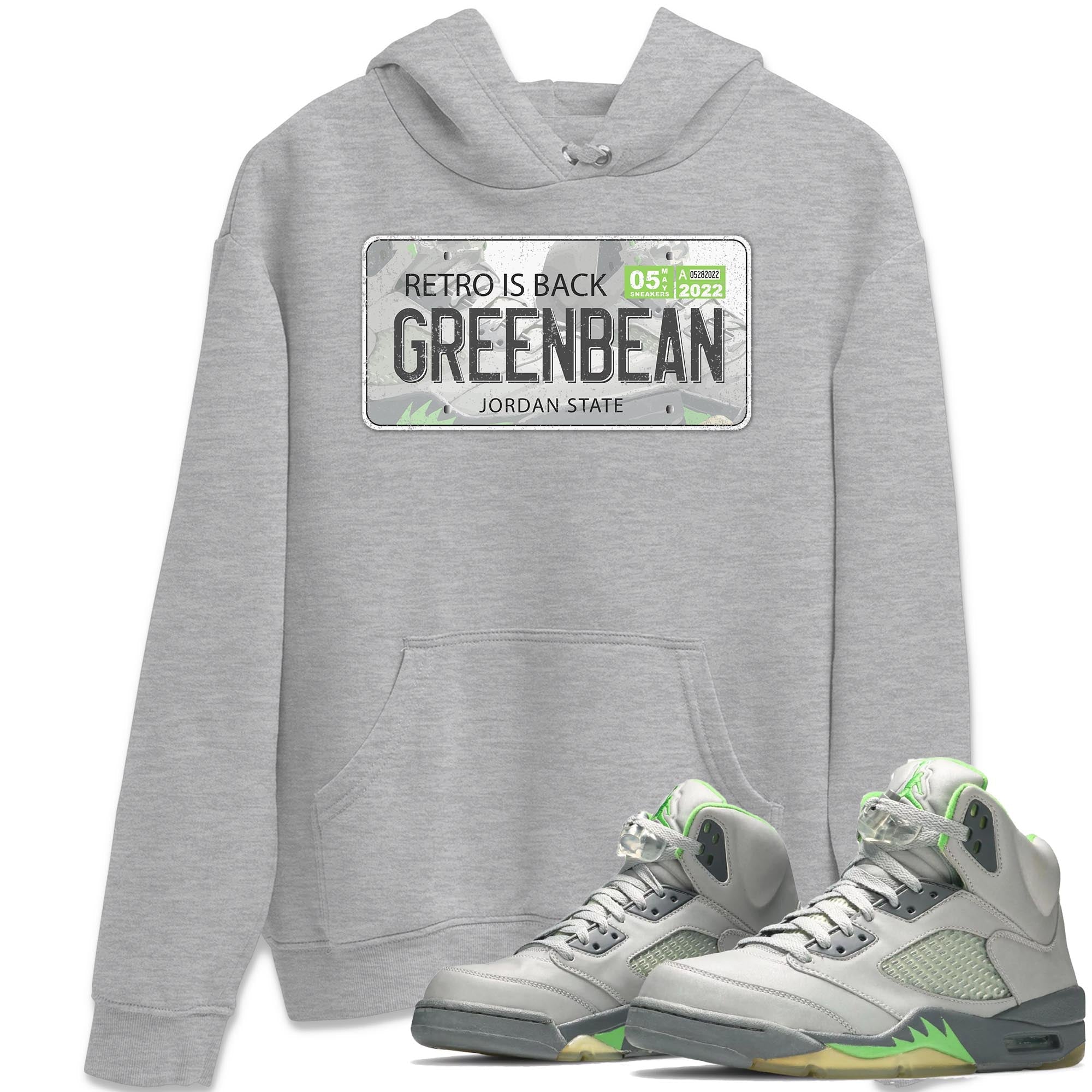 Jordan 5 Green Bean Sneaker Matching T-Shirt Jordan Plate Sneaker Tees Jordan 5 Green Bean Sneaker Release Tees Crew Neck Tees