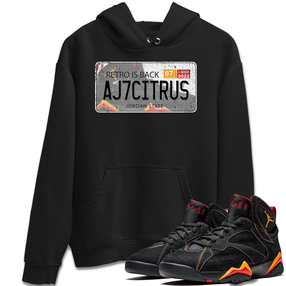 Jordan 7 Citrus Shirt To Match Jordans Jordan Plate Sneaker Tees Jordan 7 Citrus Drip Gear Zone Sneaker Matching Clothing Unisex Shirts