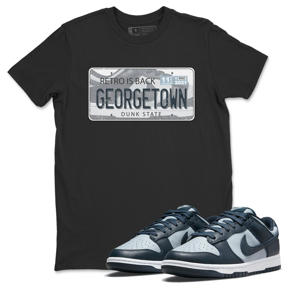 Dunk championship Grey Sneaker Match Tees Jordan Plate Sneaker Tees Dunk championship Grey Jordan to match sneaker T-Shirt Crew Neck Shirts