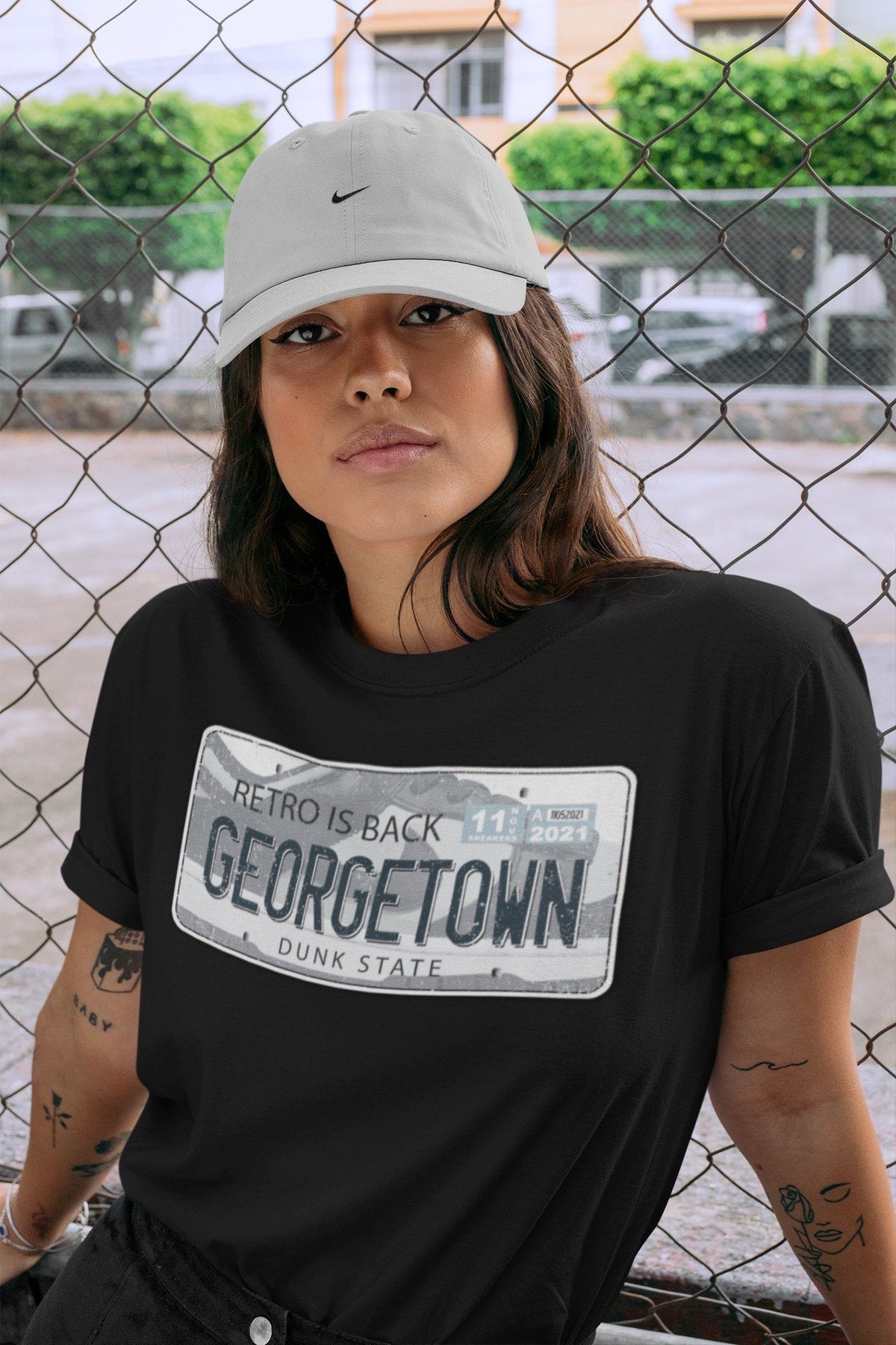 Dunk championship Grey Sneaker Match Tees Jordan Plate Sneaker Tees Dunk championship Grey Jordan to match sneaker T-Shirt Crew Neck Shirts