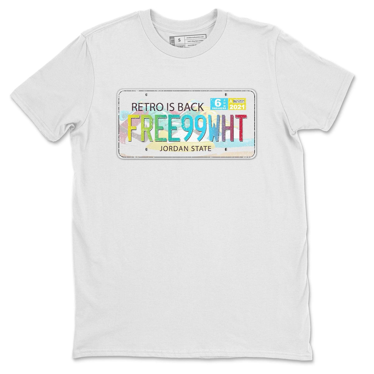 Dunk Free 99 White Sneaker Match Tees Jordan Plate Sneaker Tees Dunk Free 99 White Jordan to match sneaker T-Shirt Crew Neck Shirts