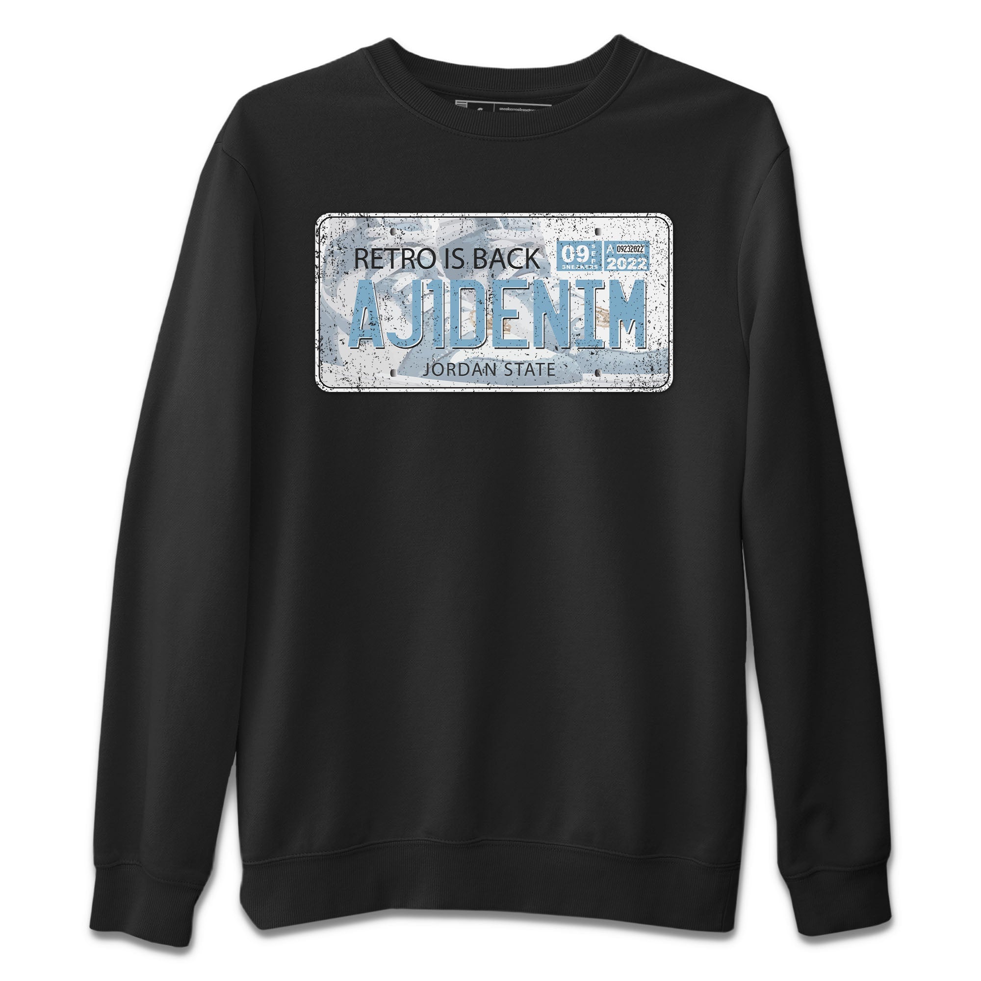 Jordan 1 Denim Sneaker Matching T-Shirt Jordan Plate Sneaker Tees Jordan 1 Denim Sneaker Release Tees Crew Neck Tees