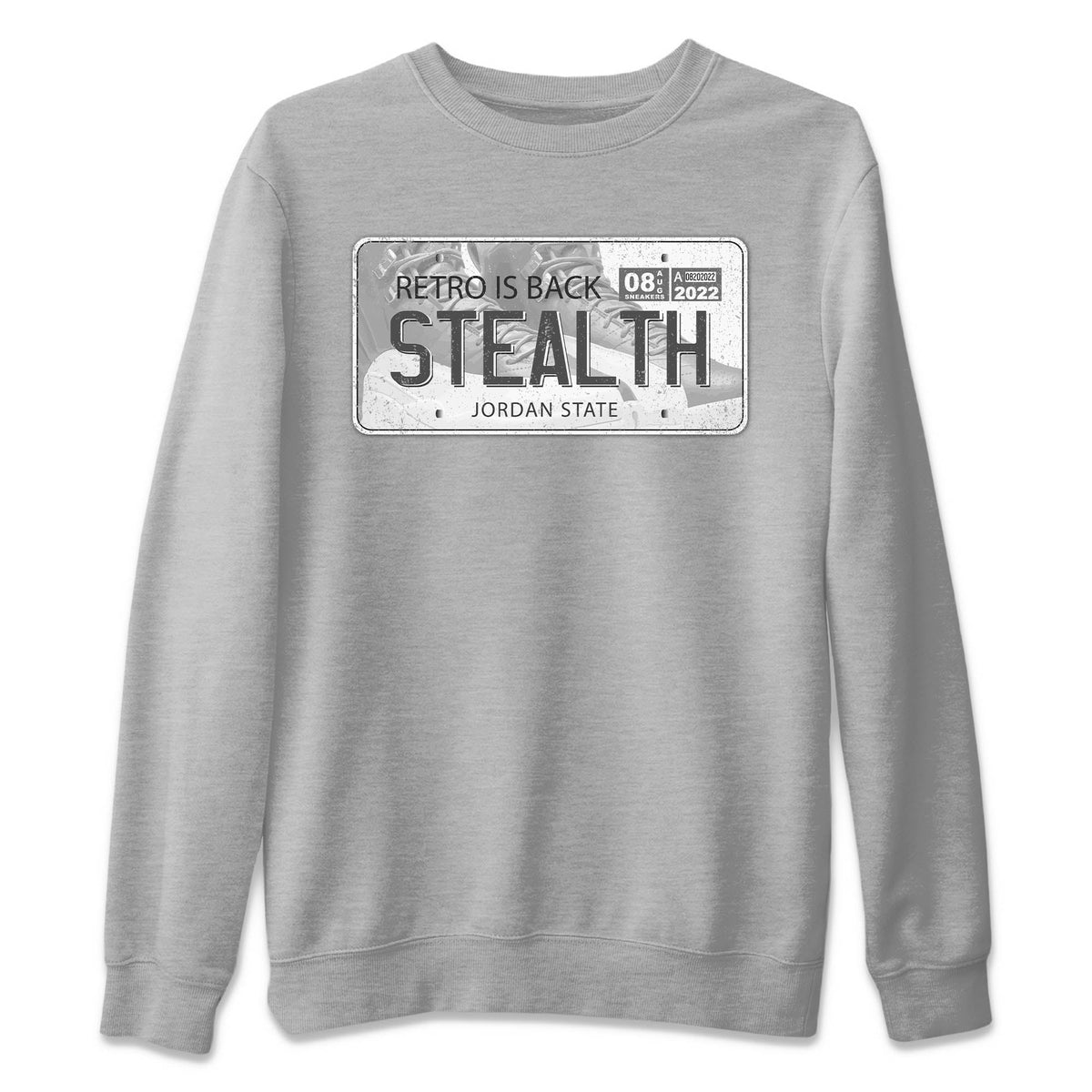 Jordan 12 Stealth Sneaker Matching T-Shirt Jordan Plate Sneaker Tees Jordan 12 Stealth Sneaker Release Tees Crew Neck Tees