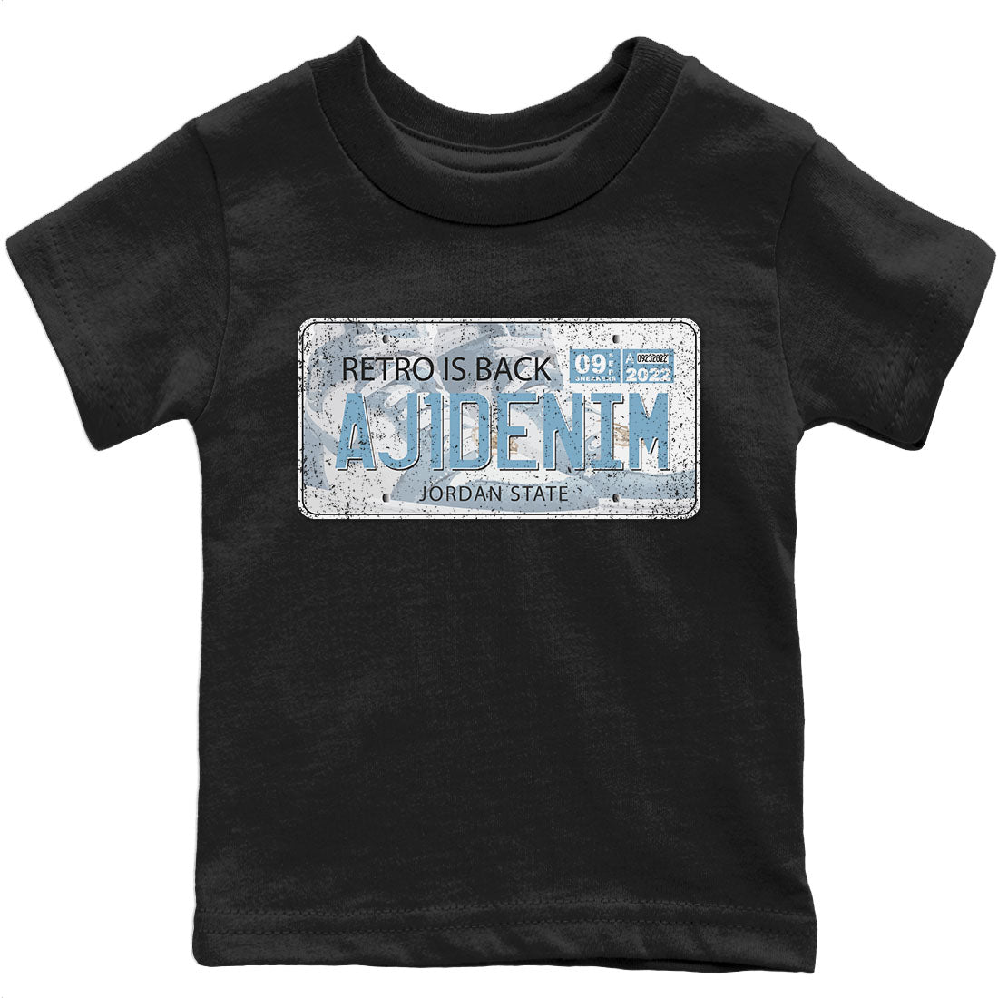 Jordan 1 Denim Sneaker Matching T-Shirt Jordan Plate Sneaker Tees Jordan 1 Denim Sneaker Release Tees Kids Shirts