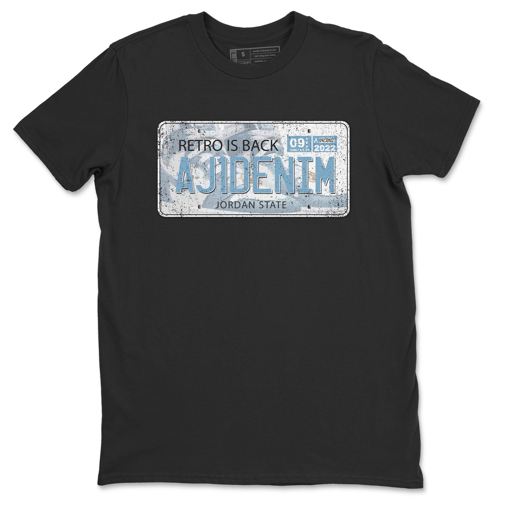 Jordan 1 Denim Sneaker Matching T-Shirt Jordan Plate Sneaker Tees Jordan 1 Denim Sneaker Release Tees Crew Neck Tees