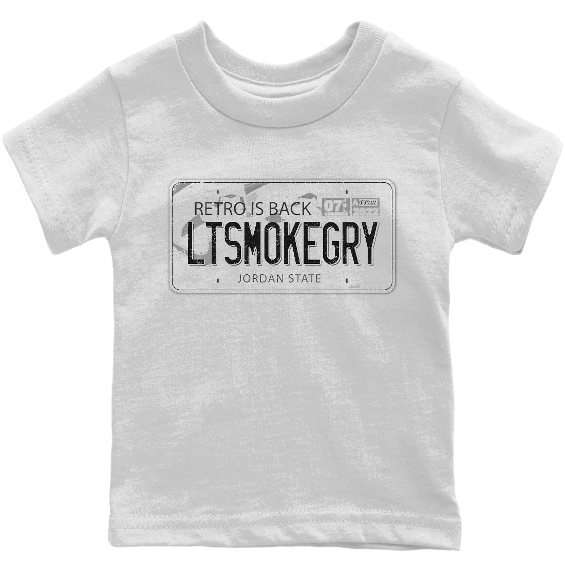 Jordan 1 Light Smoke Grey Sneaker Matching T-Shirt Jordan Plate Sneaker Tees Jordan 1 Light Smoke Grey Sneaker Release Tees Kids Shirts