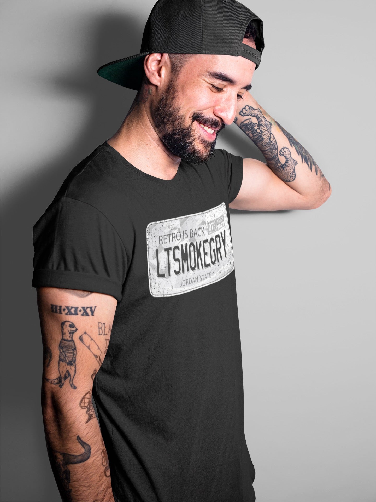 Jordan 1 Light Smoke Grey Sneaker Matching T-Shirt Jordan Plate Sneaker Tees Jordan 1 Light Smoke Grey Sneaker Release Tees Crew Neck Tees