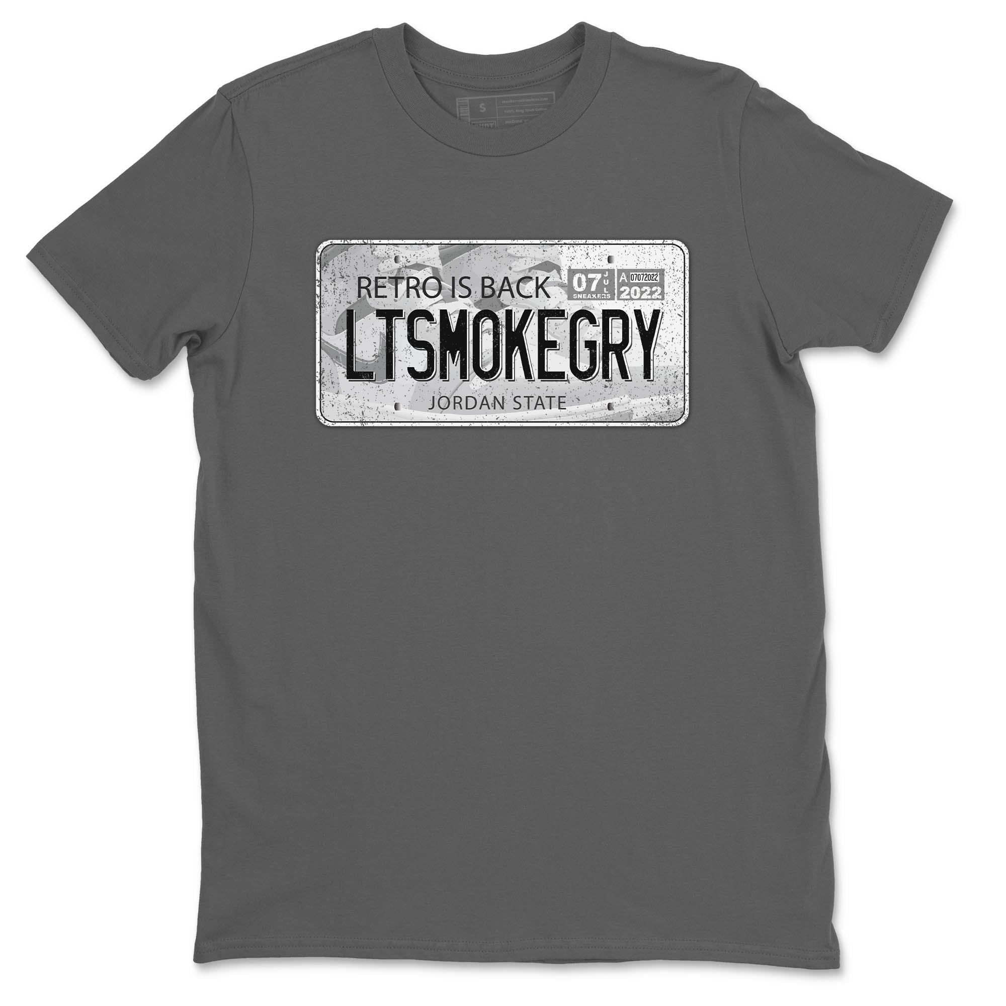 Jordan 1 Light Smoke Grey Sneaker Matching T-Shirt Jordan Plate Sneaker Tees Jordan 1 Light Smoke Grey Sneaker Release Tees Crew Neck Tees