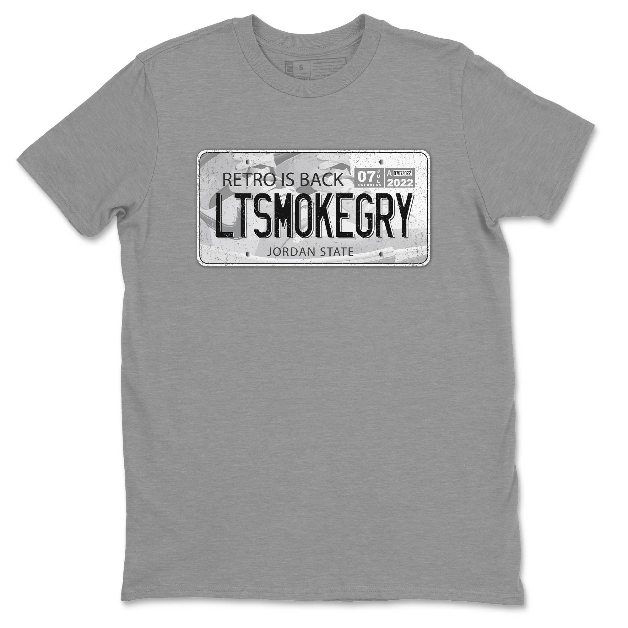 Jordan 1 Light Smoke Grey Sneaker Matching T-Shirt Jordan Plate Sneaker Tees Jordan 1 Light Smoke Grey Sneaker Release Tees Crew Neck Tees