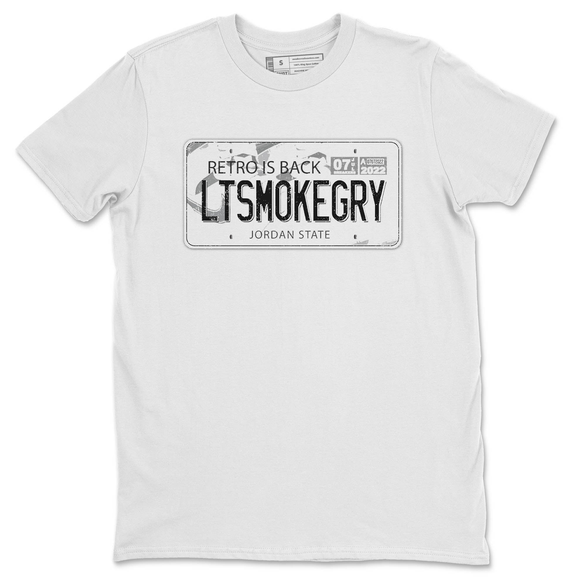 Jordan 1 Light Smoke Grey Sneaker Matching T-Shirt Jordan Plate Sneaker Tees Jordan 1 Light Smoke Grey Sneaker Release Tees Crew Neck Tees