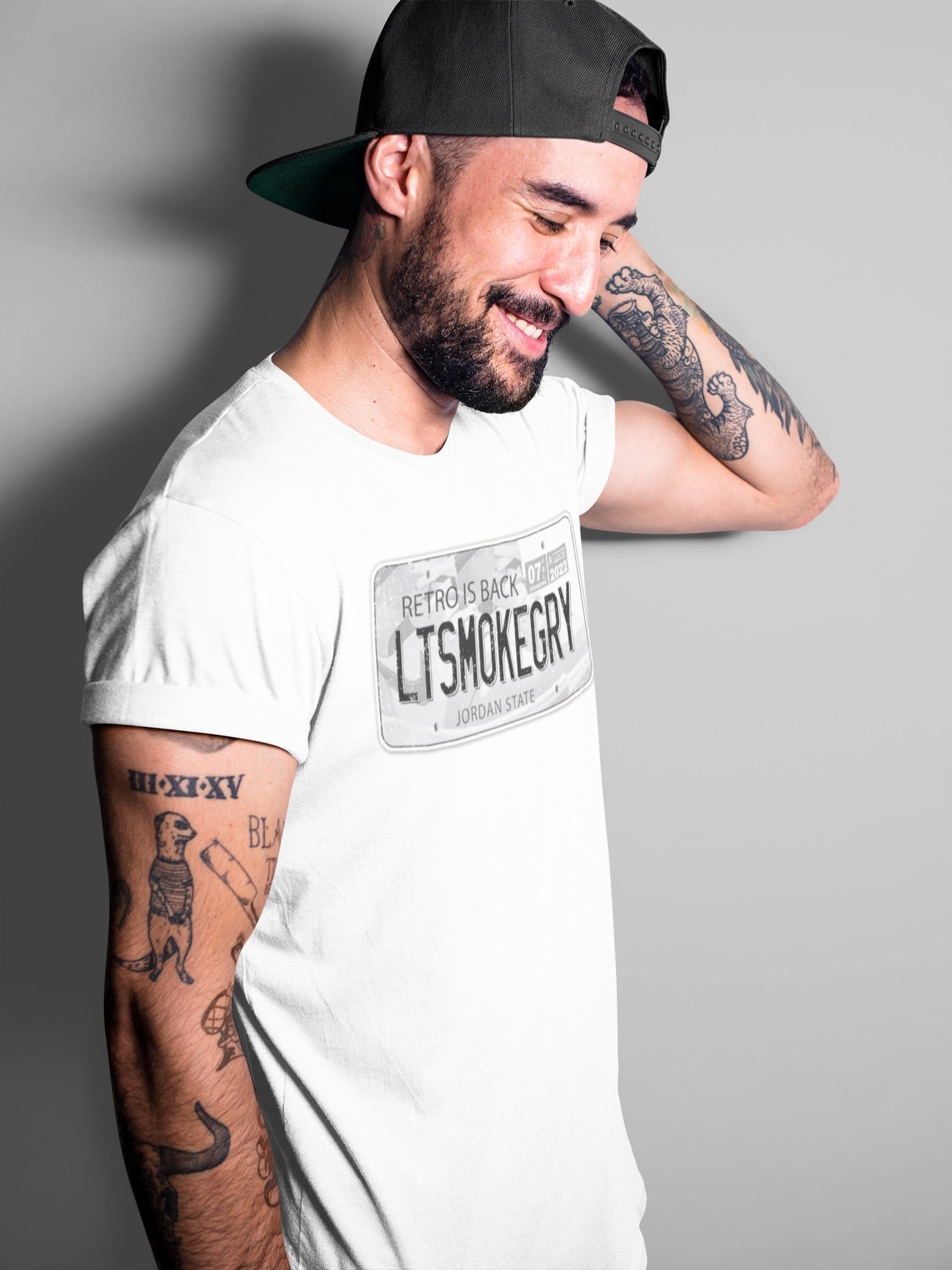 Jordan 1 Light Smoke Grey Sneaker Matching T-Shirt Jordan Plate Sneaker Tees Jordan 1 Light Smoke Grey Sneaker Release Tees Crew Neck Tees