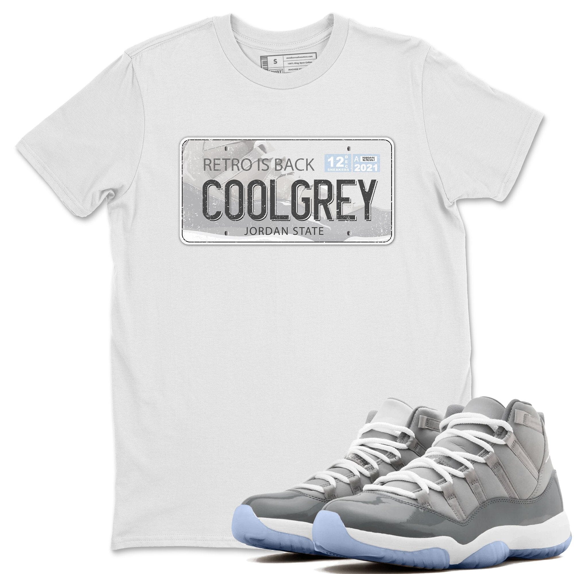 Jordan 11 Cool Grey Shirt To Match Jordans Jordan Plate Sneaker Tees Jordan 11 Cool Grey Drip Gear Zone Sneaker Matching Clothing Unisex Shirts