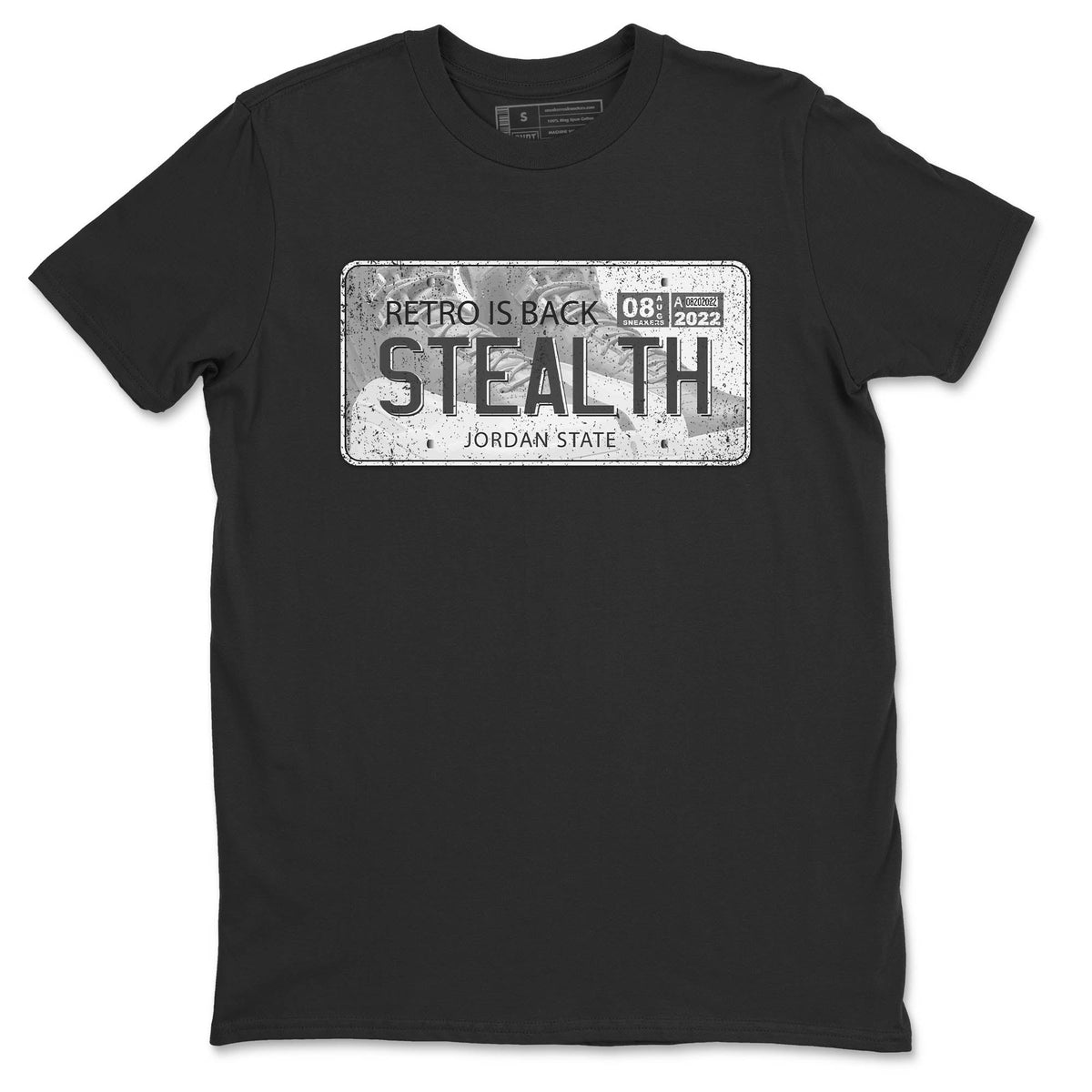 Jordan 12 Stealth Sneaker Matching T-Shirt Jordan Plate Sneaker Tees Jordan 12 Stealth Sneaker Release Tees Crew Neck Tees
