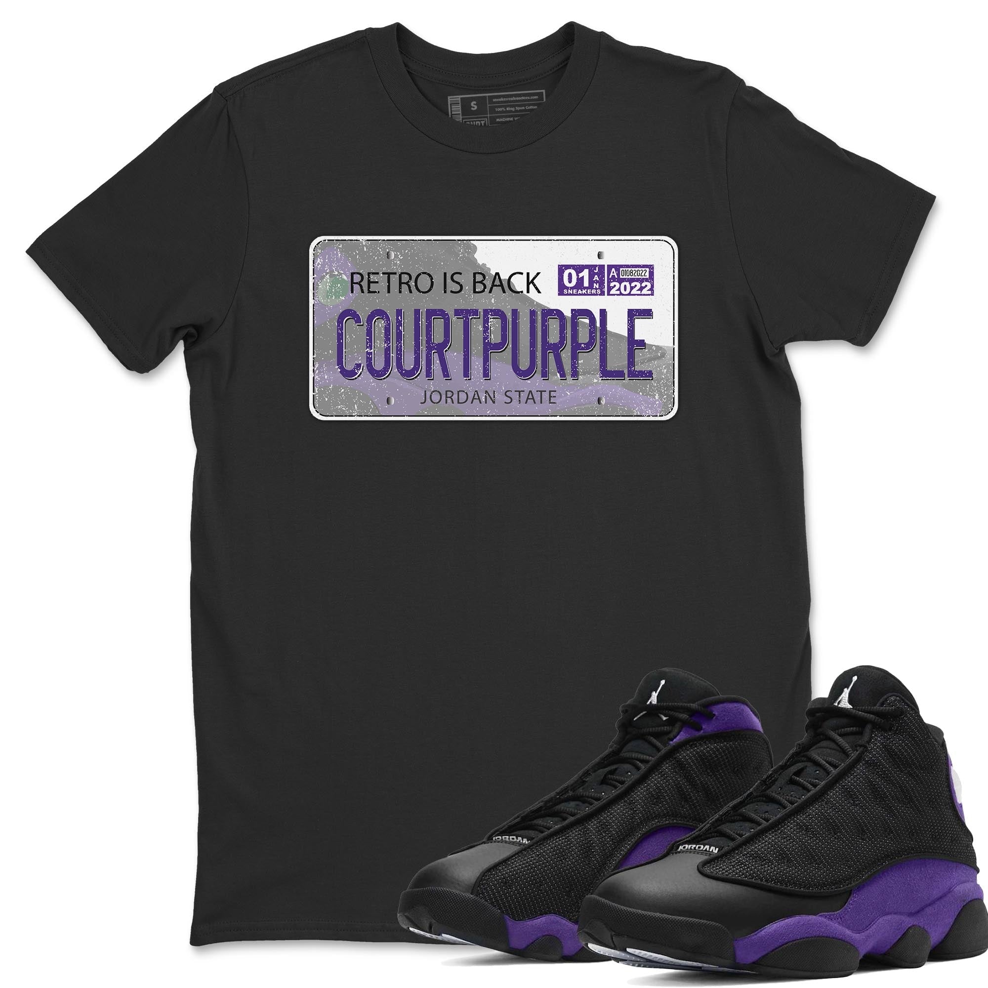Jordan 13 Court Purple Shirt To Match Jordans Jordan Plate Sneaker Tees Jordan 13 Court Purple Drip Gear Zone Sneaker Matching Clothing Unisex Shirts