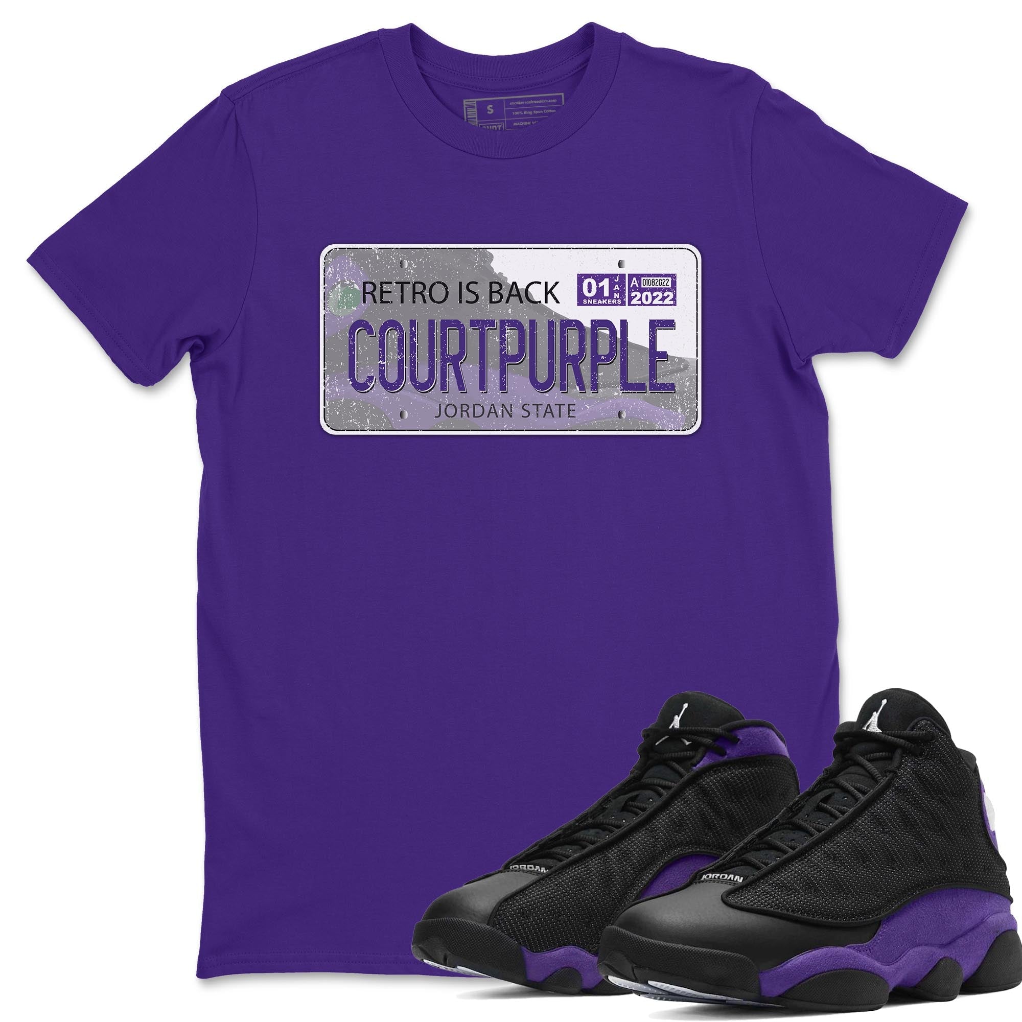 Jordan 13 Court Purple Shirt To Match Jordans Jordan Plate Sneaker Tees Jordan 13 Court Purple Drip Gear Zone Sneaker Matching Clothing Unisex Shirts