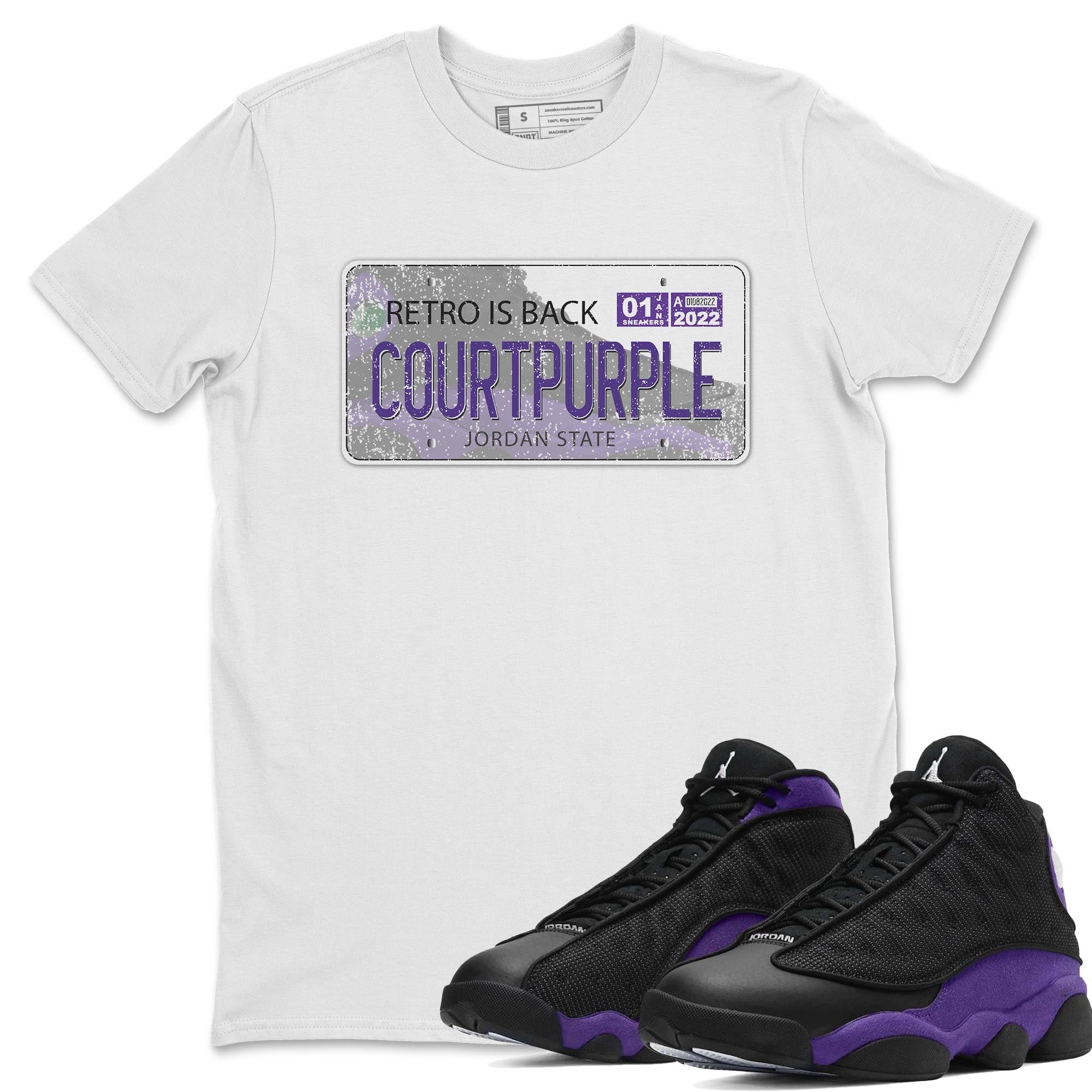 Jordan 13 Court Purple Shirt To Match Jordans Jordan Plate Sneaker Tees Jordan 13 Court Purple Drip Gear Zone Sneaker Matching Clothing Unisex Shirts