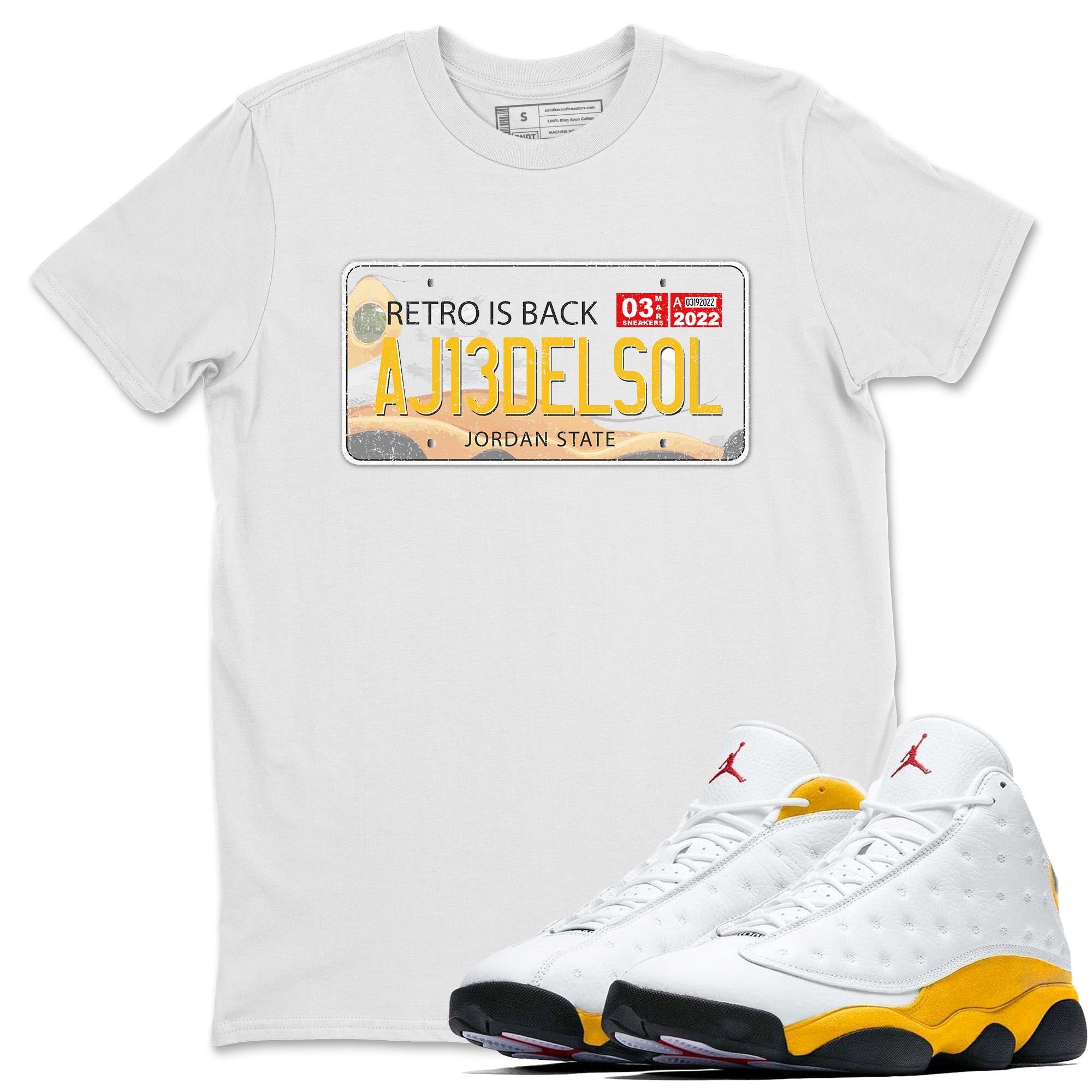 Jordan 13 Del Sol Shirt To Match Jordans Jordan Plate Sneaker Tees Jordan 13 Del Sol Drip Gear Zone Sneaker Matching Clothing Unisex Shirts