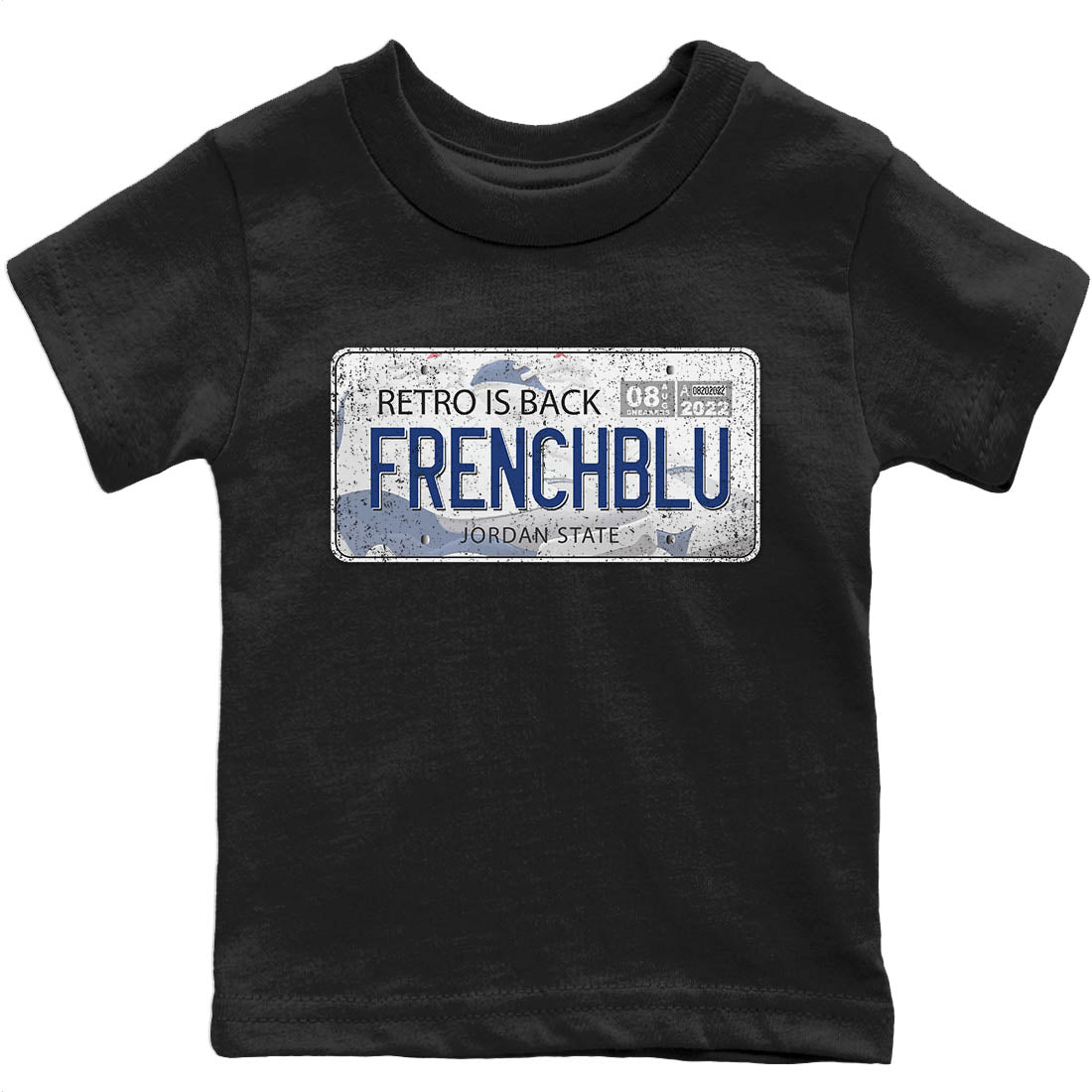 Jordan 13 French Blue Sneaker Matching T-Shirt Jordan Plate Sneaker Tees Jordan 13 French Blue Sneaker Release Tees Kids Shirts