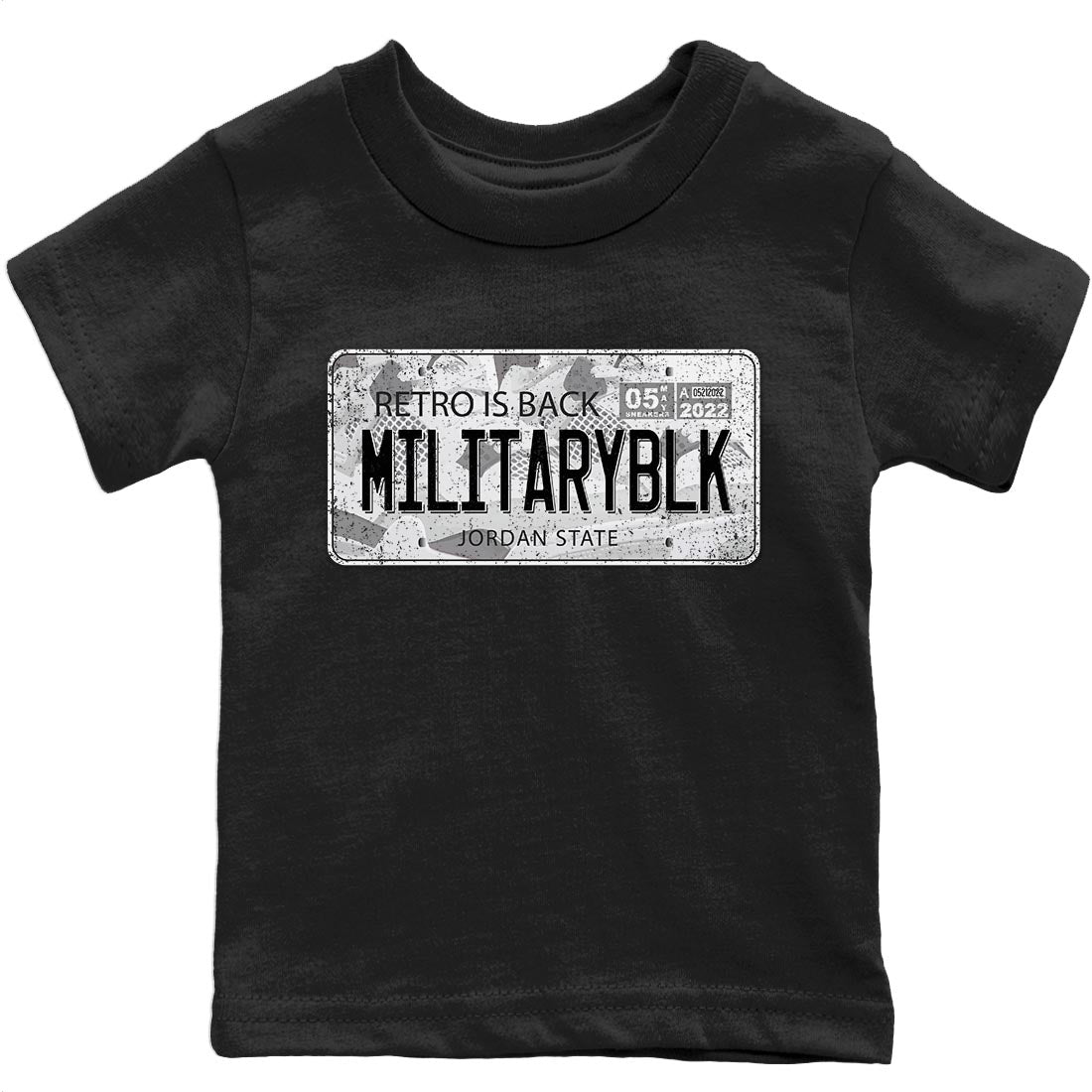Jordan 4 Military Black Sneaker Matching T-Shirt Jordan Plate Sneaker Tees Jordan 4 Military Black Sneaker Release Tees Kids Shirts