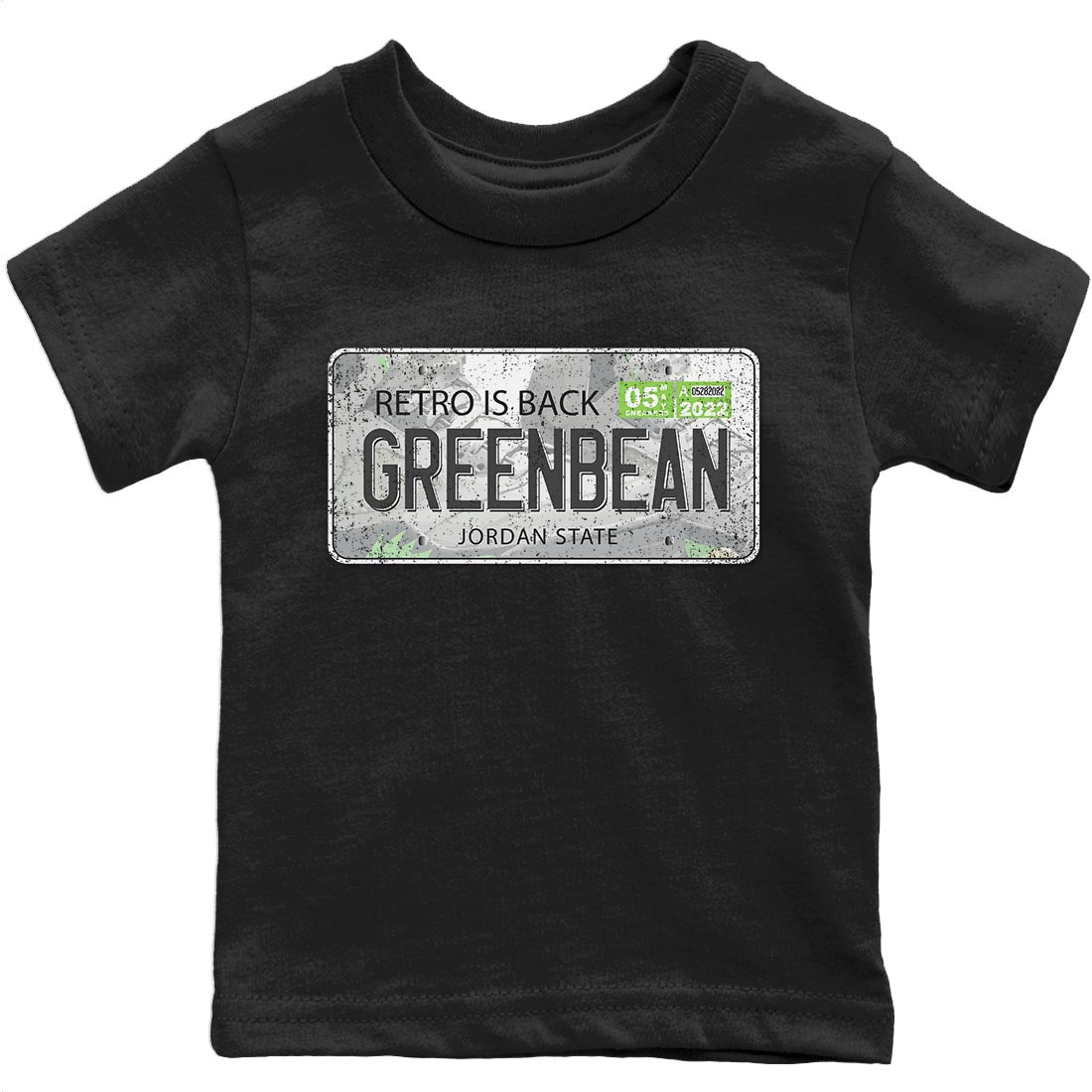 Jordan 5 Green Bean Sneaker Matching T-Shirt Jordan Plate Sneaker Tees Jordan 5 Green Bean Sneaker Release Tees Kids Shirts