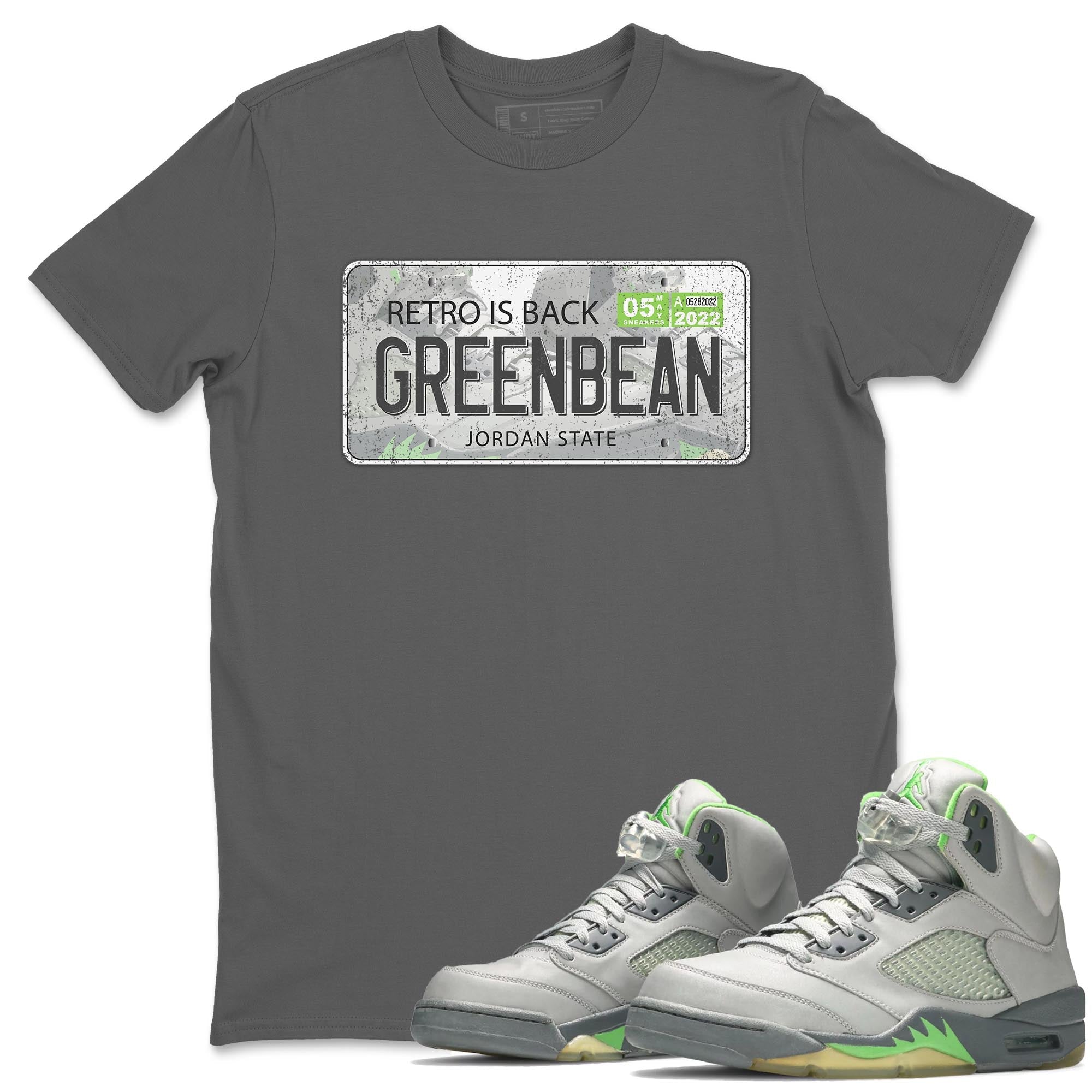 Jordan Plate Unisex Tops - Air Jordan 5 Green Bean