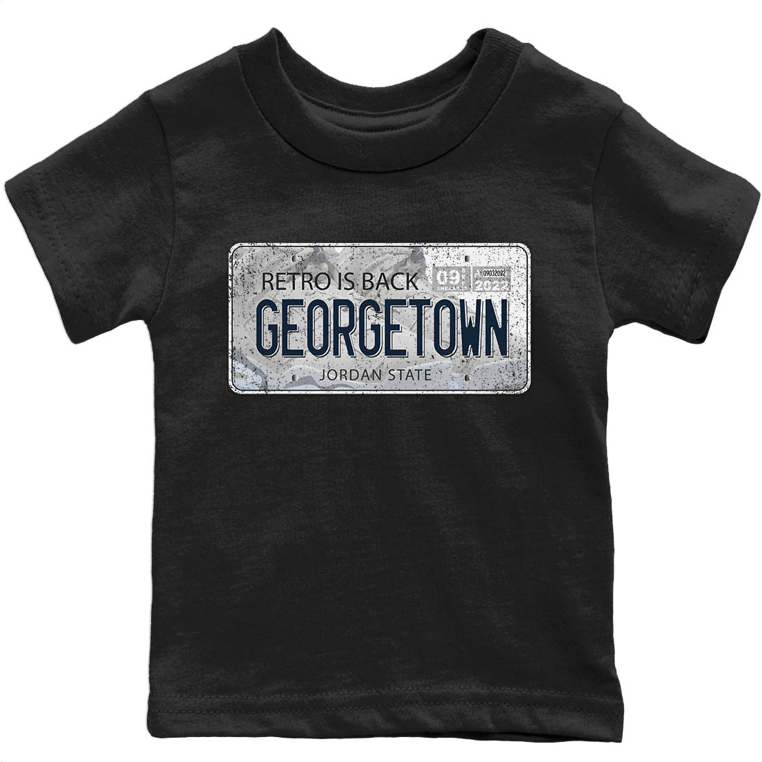 Jordan 6 Georgetown Sneaker Matching T-Shirt Jordan Plate Sneaker Tees Jordan 6 Georgetown Sneaker Release Tees Kids Shirts