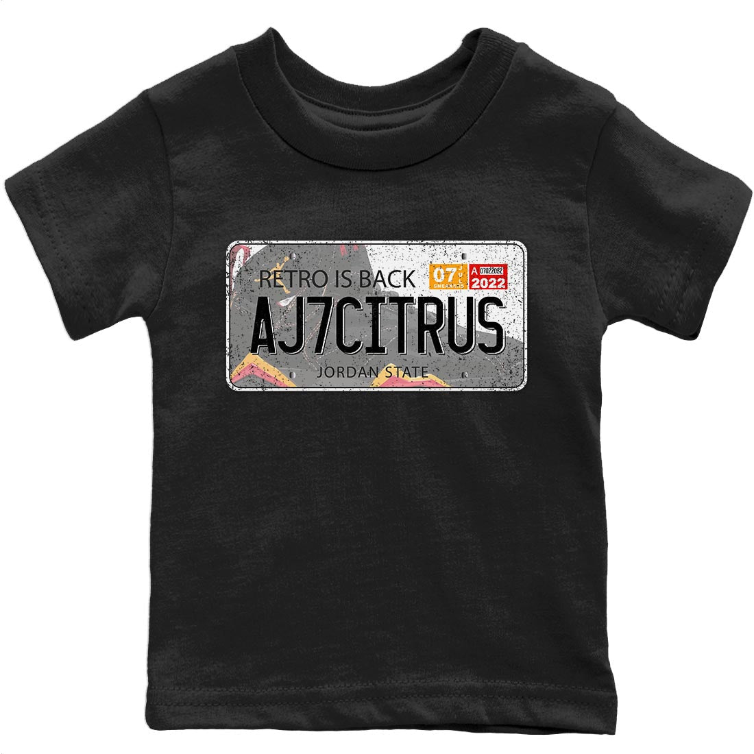 Jordan 7 Citrus Shirt To Match Jordans Jordan Plate Sneaker Tees Jordan 7 Citrus Drip Gear Zone Sneaker Matching Clothing Kids Shirts