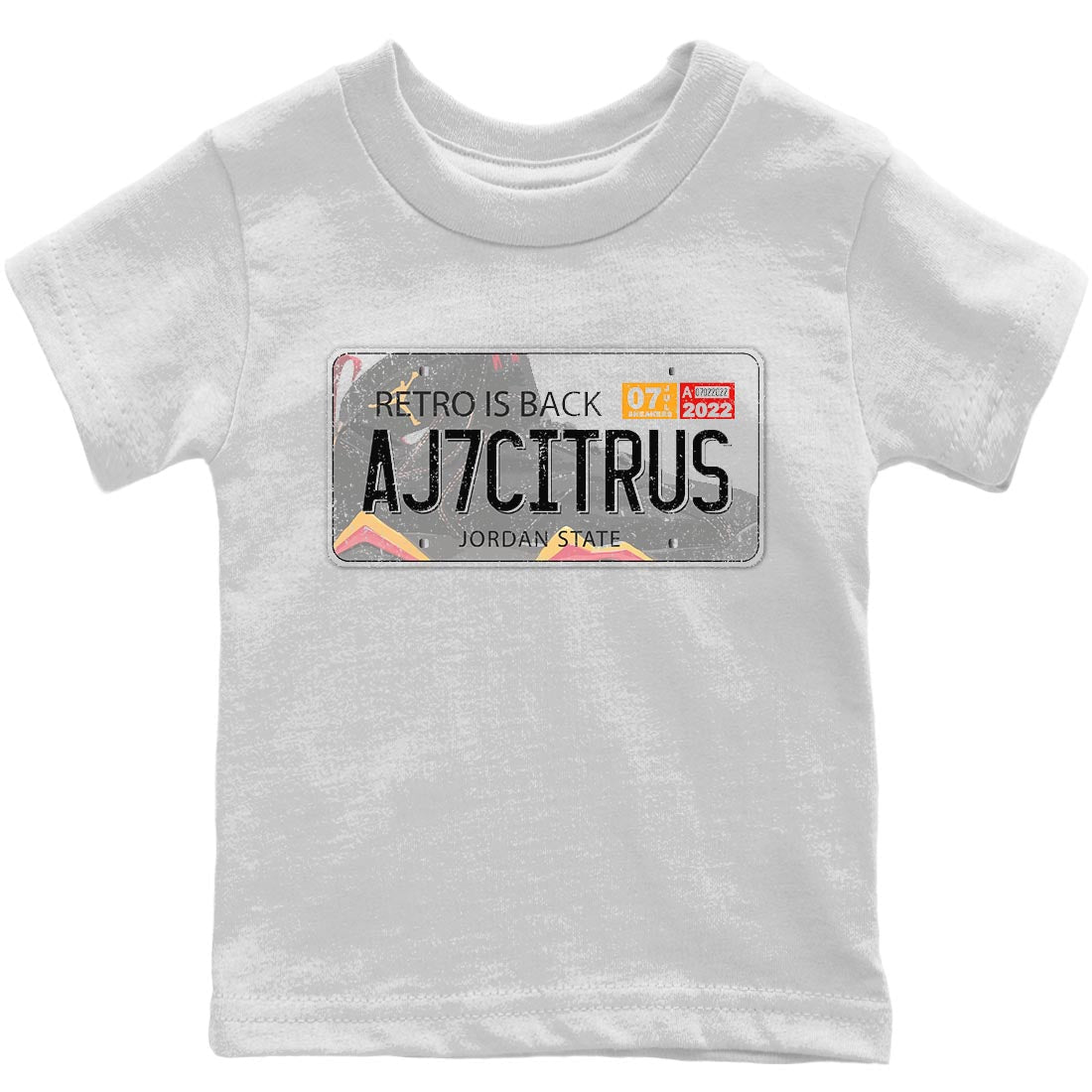 Jordan 7 Citrus Shirt To Match Jordans Jordan Plate Sneaker Tees Jordan 7 Citrus Drip Gear Zone Sneaker Matching Clothing Kids Shirts
