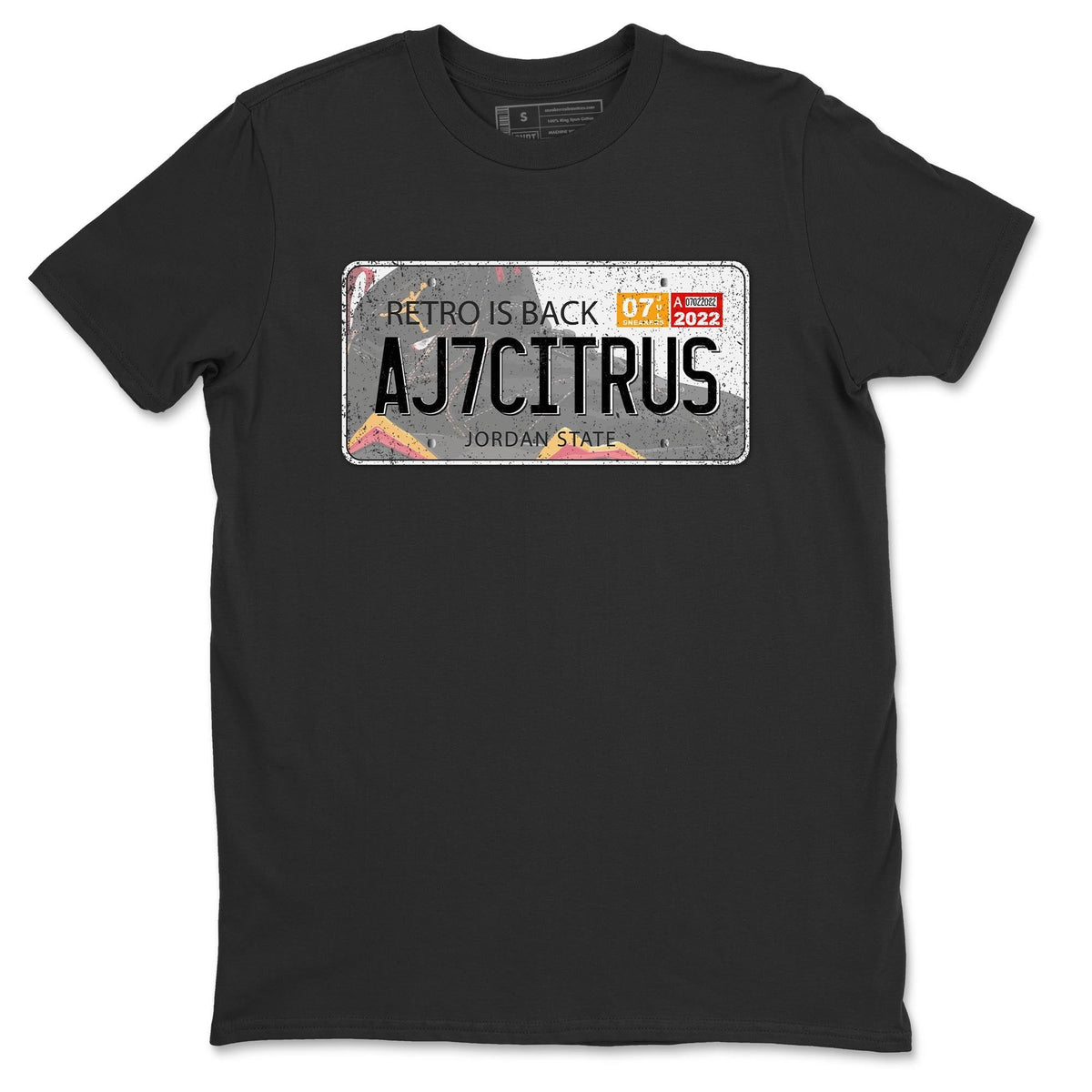 Jordan 7 Citrus Shirt To Match Jordans Jordan Plate Sneaker Tees Jordan 7 Citrus Drip Gear Zone Sneaker Matching Clothing Unisex Shirts