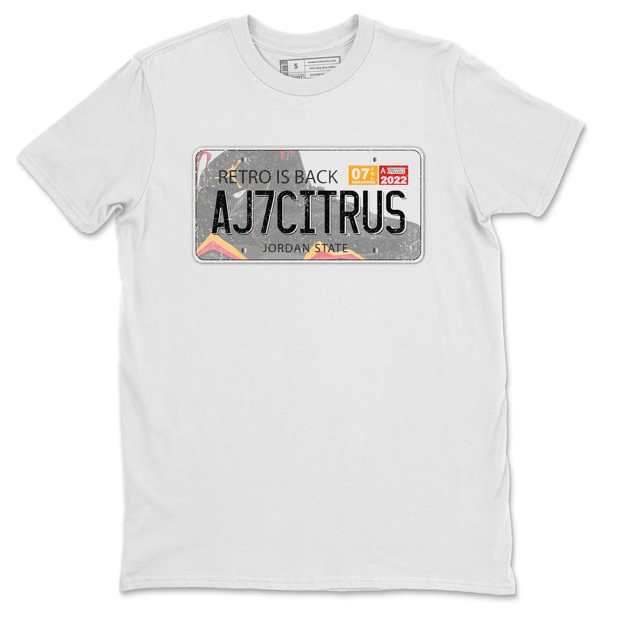 Jordan 7 Citrus Shirt To Match Jordans Jordan Plate Sneaker Tees Jordan 7 Citrus Drip Gear Zone Sneaker Matching Clothing Unisex Shirts