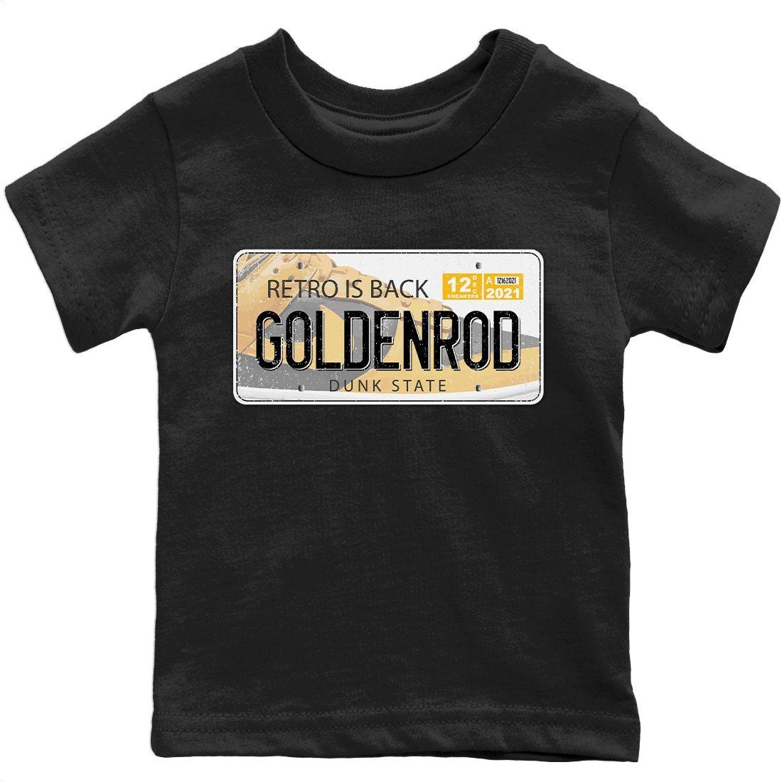 Dunk Championship Goldenrod Sneaker Match Tees Jordan Plate Sneaker Tees Dunk Championship Goldenrod Jordan to match sneaker T-Shirt Kids Shirts