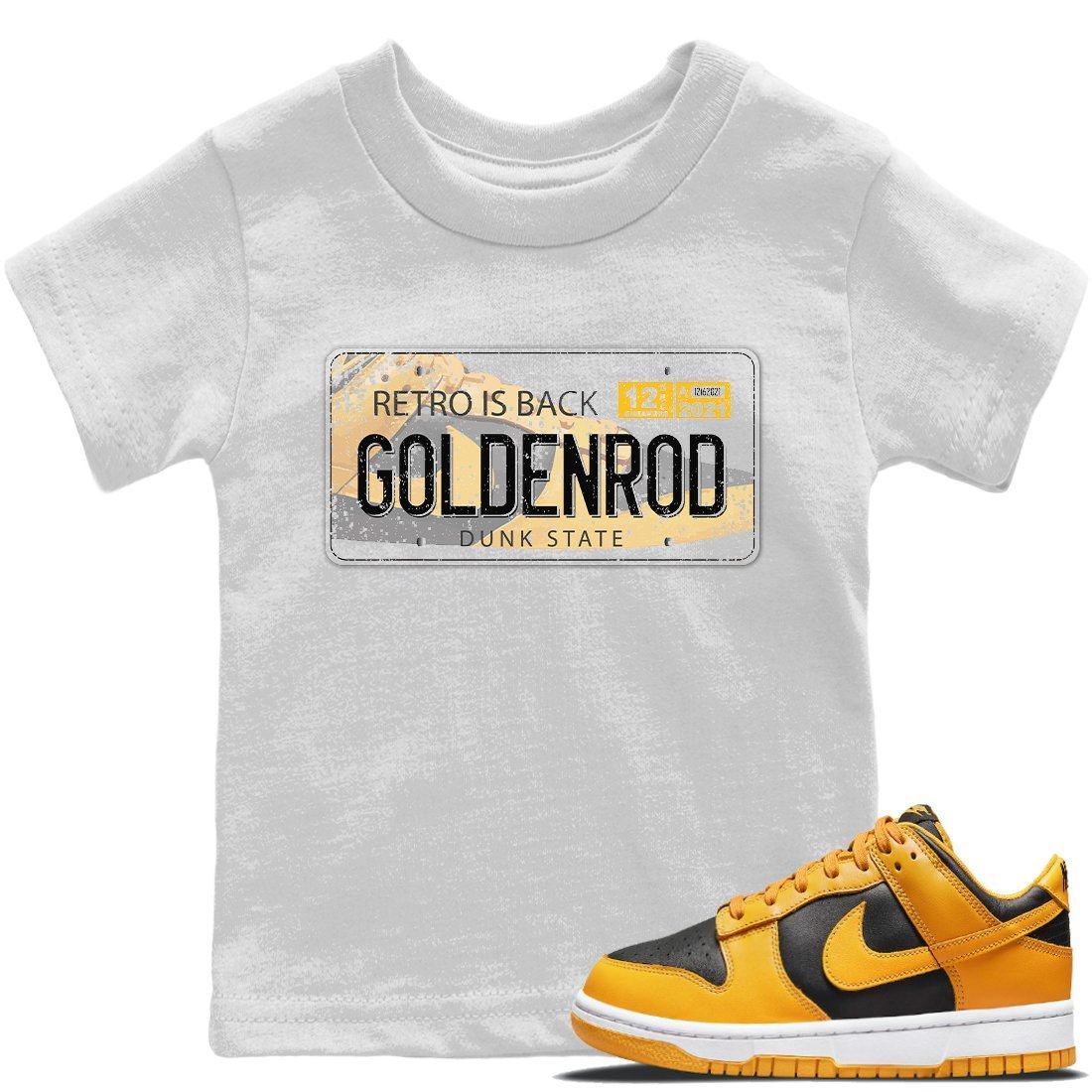 Dunk Championship Goldenrod Sneaker Match Tees Jordan Plate Sneaker Tees Dunk Championship Goldenrod Jordan to match sneaker T-Shirt Kids Shirts
