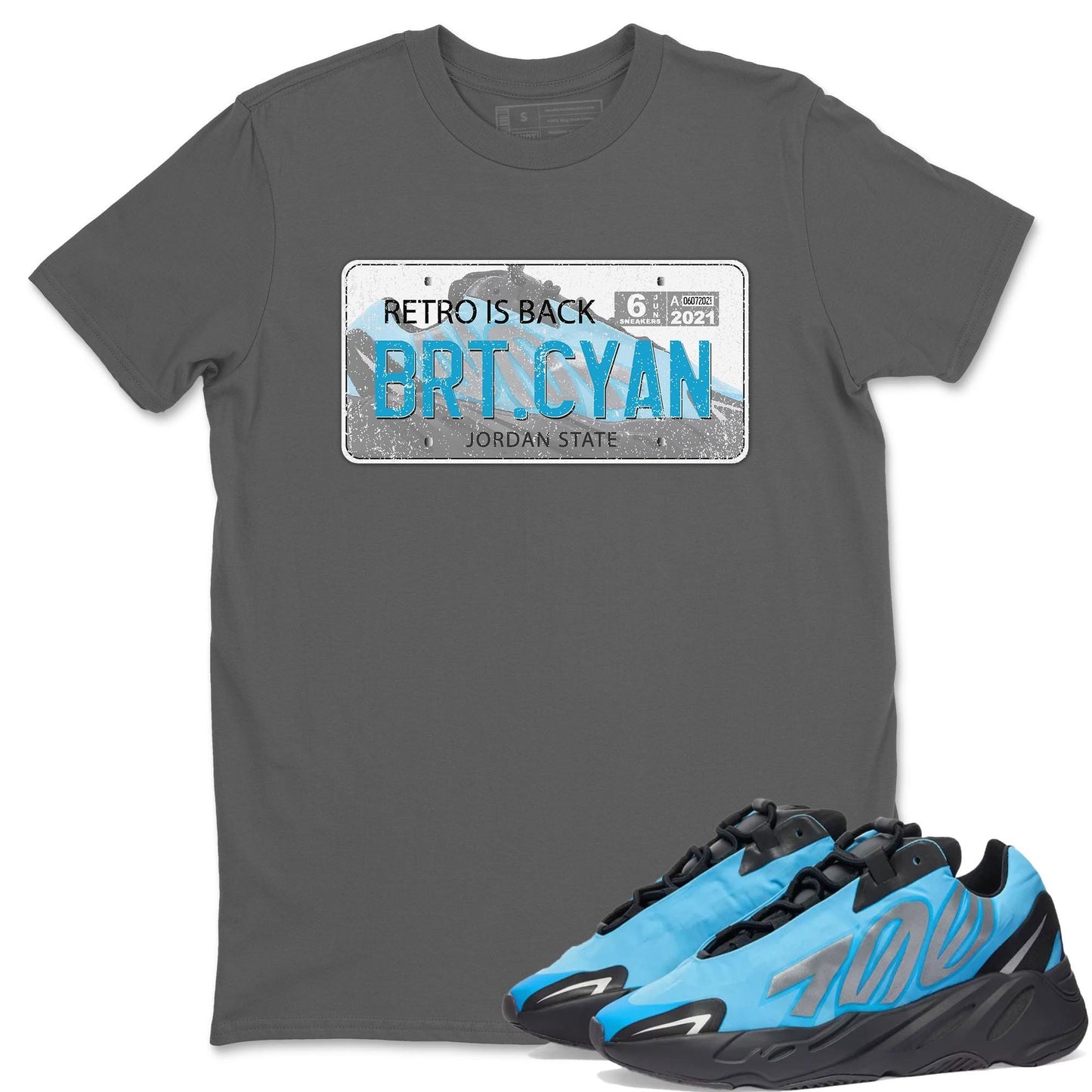 Yeezy 700 Bright Cyan Shirt To Match Jordans Jordan Plate Sneaker Tees Yeezy 700 Bright Cyan Drip Gear Zone Sneaker Matching Clothing Unisex Shirts