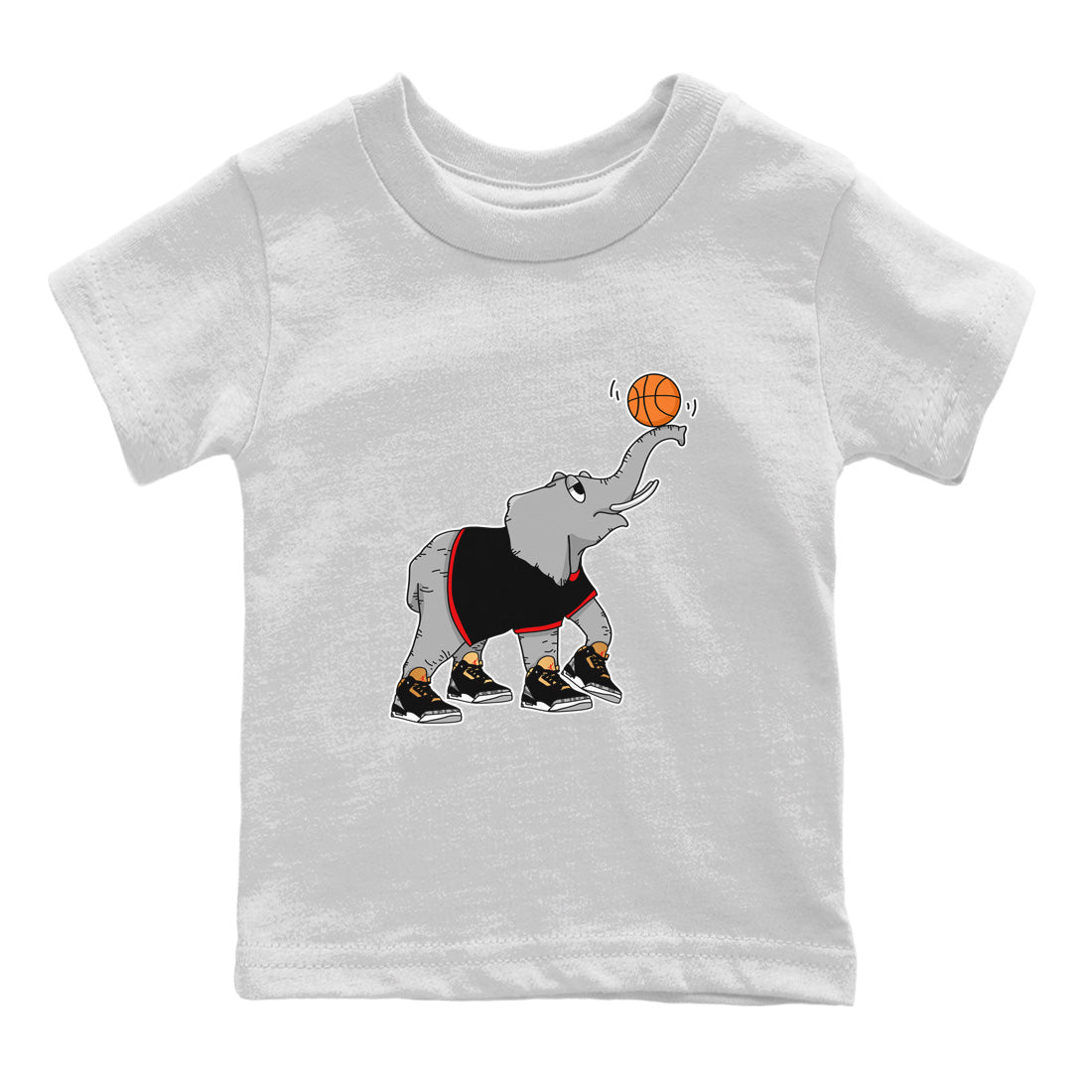 Jordan 3 Black Gold Sneaker Matching T-Shirt Juggling Elephant Sneaker Tees Jordan 3 Black Gold Sneaker Release Tees Kids Shirts